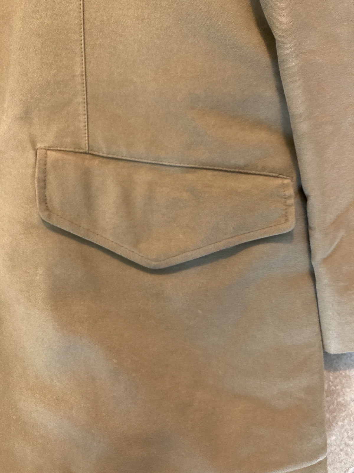 Brooks Brothers Walking Coat Khaki Size Small, Wool Blend, Plaid, See Pictures
