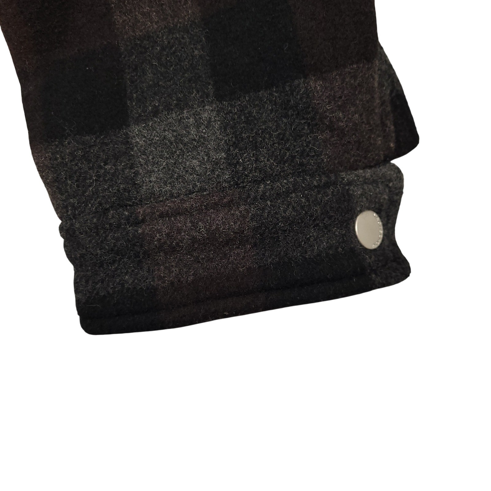 Magaschoni Wool Blend Plaid Full Zip Jacket Mens Large Malbec Combo Quiet Luxury