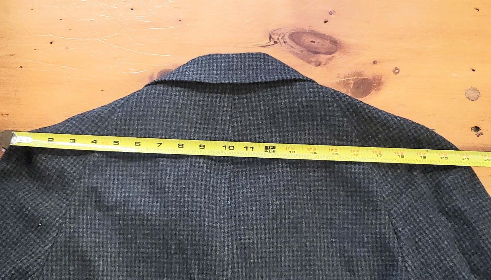 Vintage 50s Dundee Wool Over Coat Mens LARGE Gray Black TWEED With Pockets
