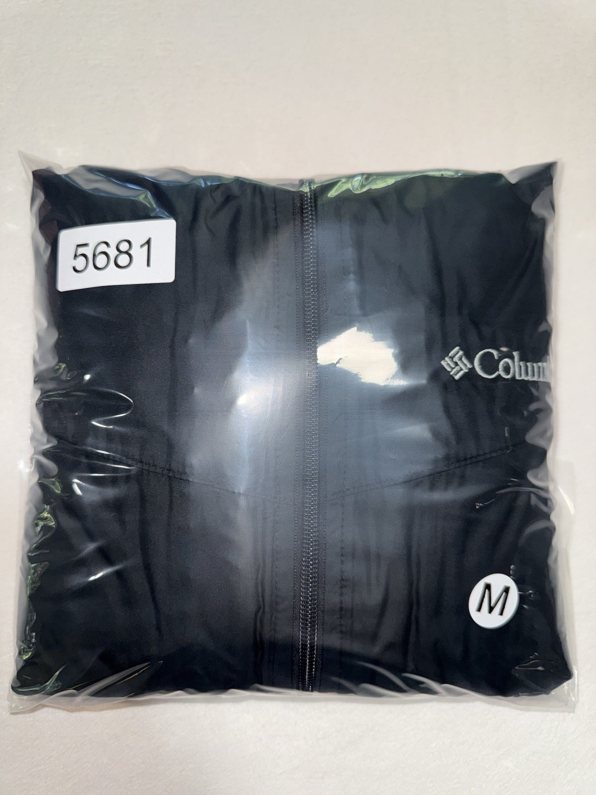 Columbia Mens Jacket Hooded Full Zip Pockets Logo Drawstring Logo Black Size M