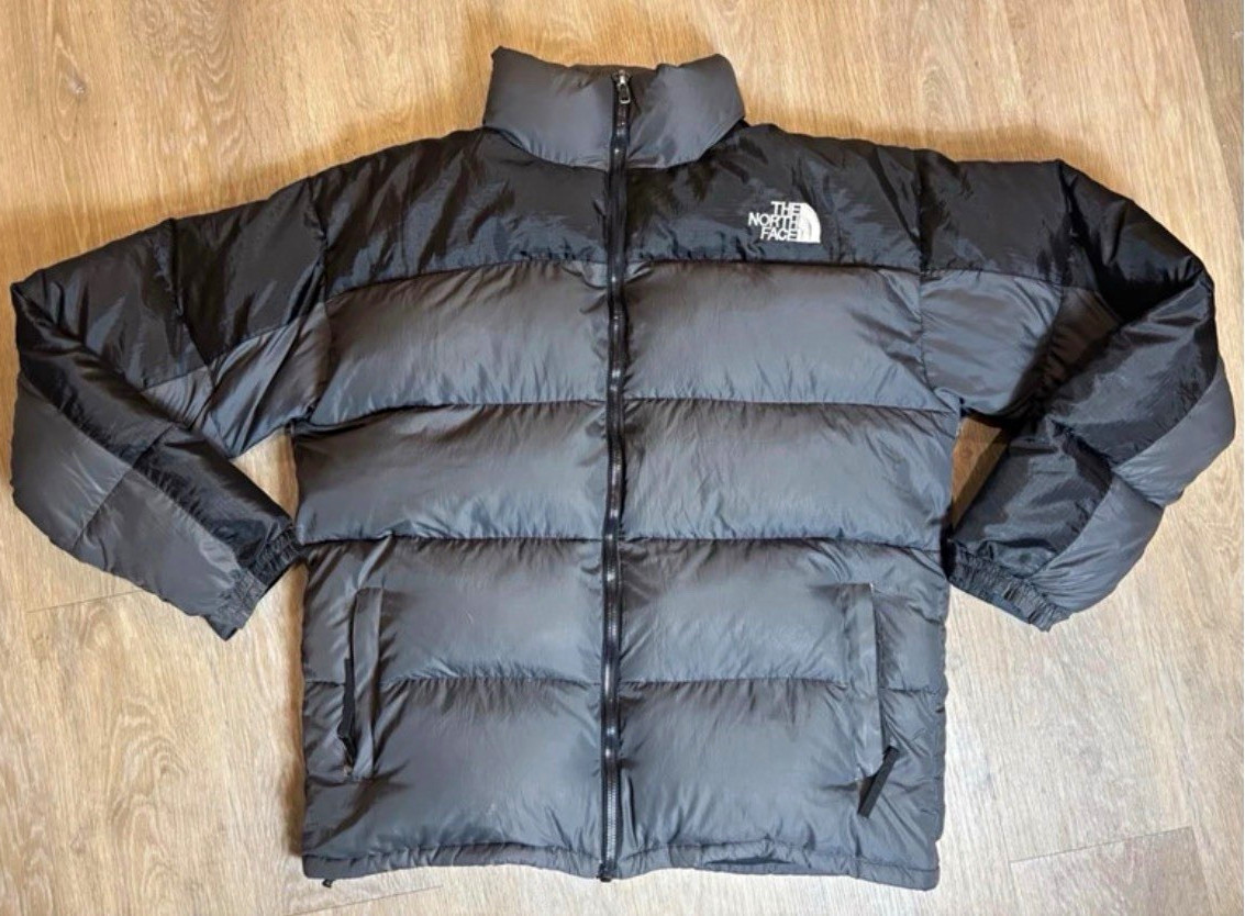 The North Face black 800 fill Nuptse puffer jacket size XL