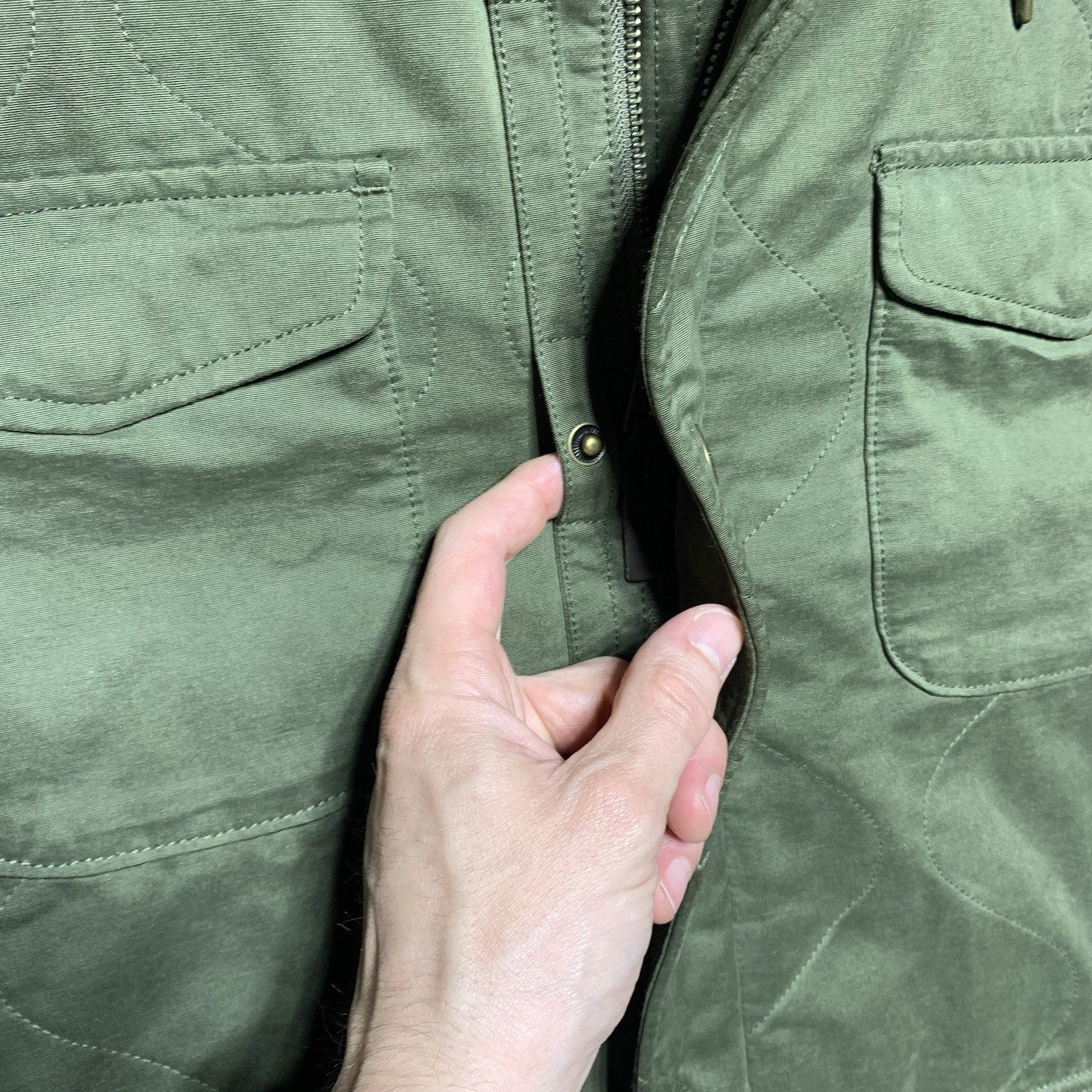 Flint And Tinder Caliber Parka Jacket Men’s M Olive Corduroy Military Huckberry