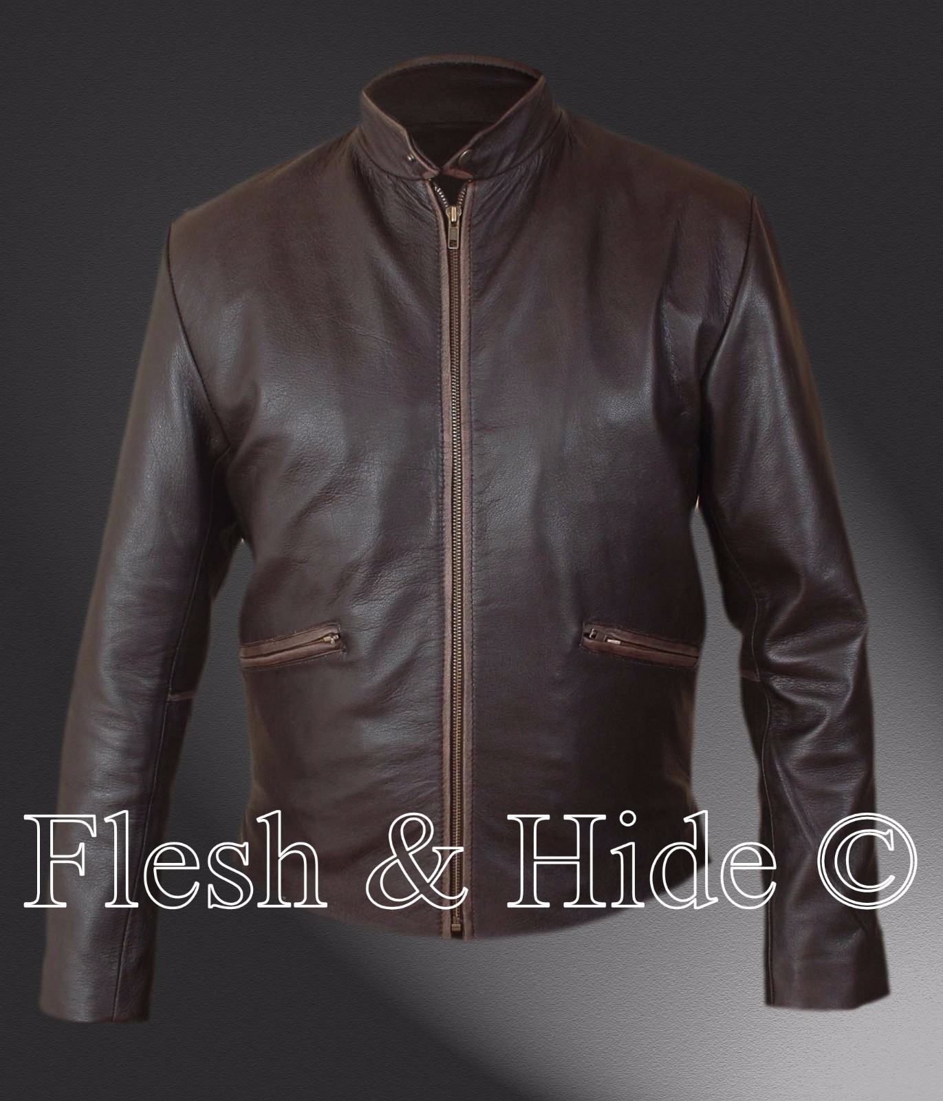 Genuine Cowhide Leather Vintage Finish Tron Legacy Sam Flynn Cafe Racer Jacket