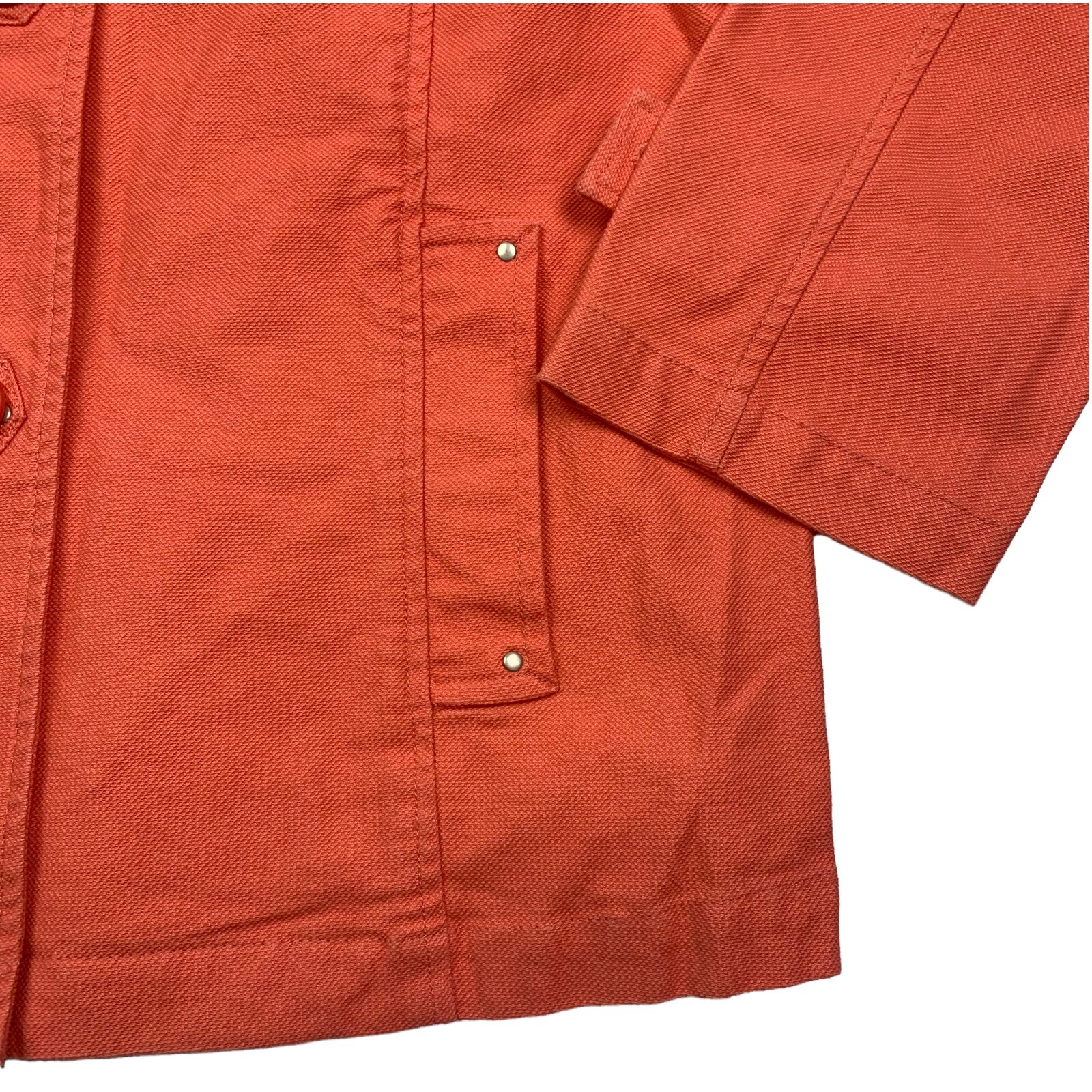 FG FIELD GEAR large tangerine COTTON spandex canvas JACKET COAT OUTERWEAR sharp!