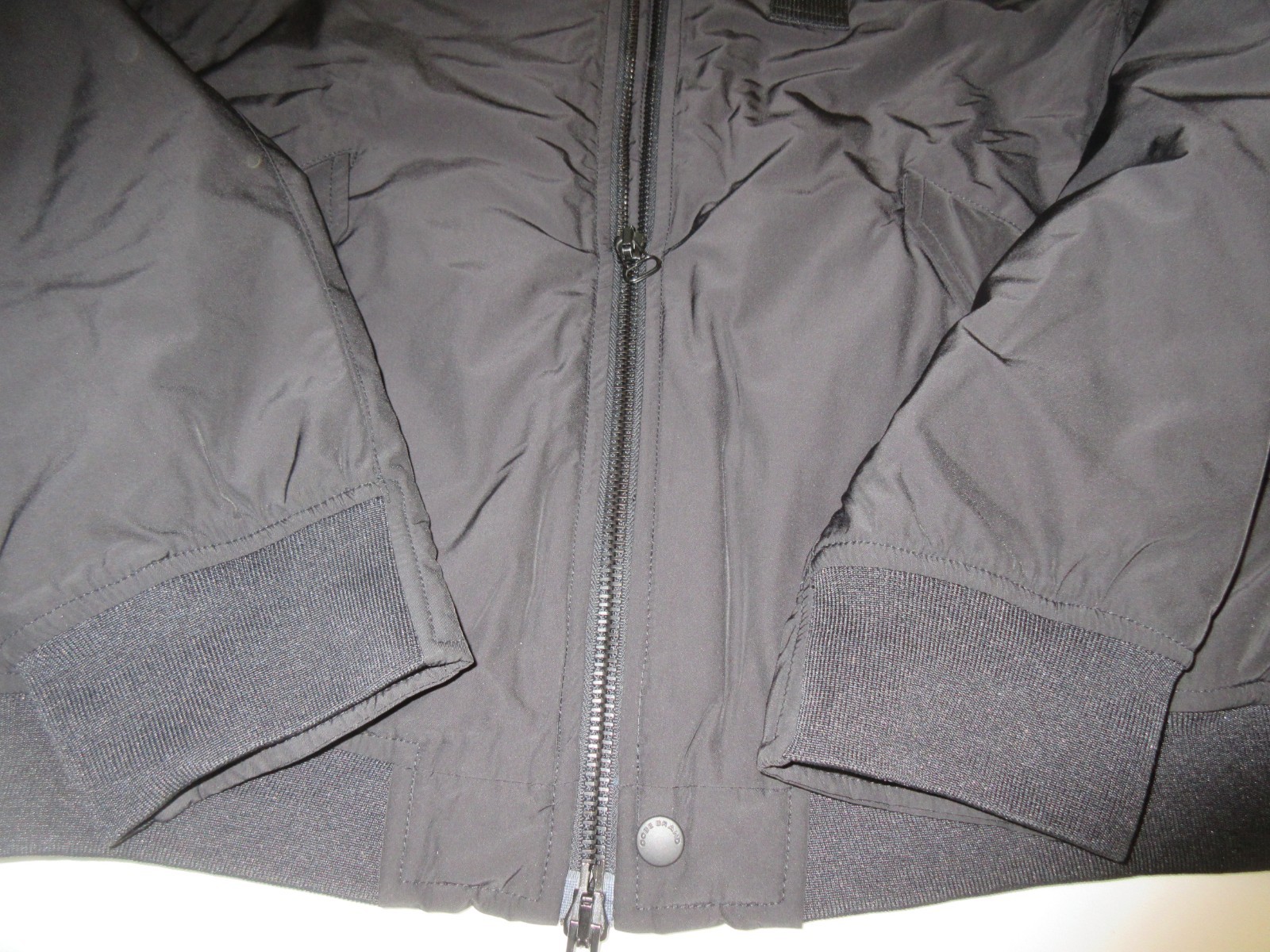 OOBE Brand Men’s Full Zipper Modern Vintage Black Flight Jacket Size Small NWT