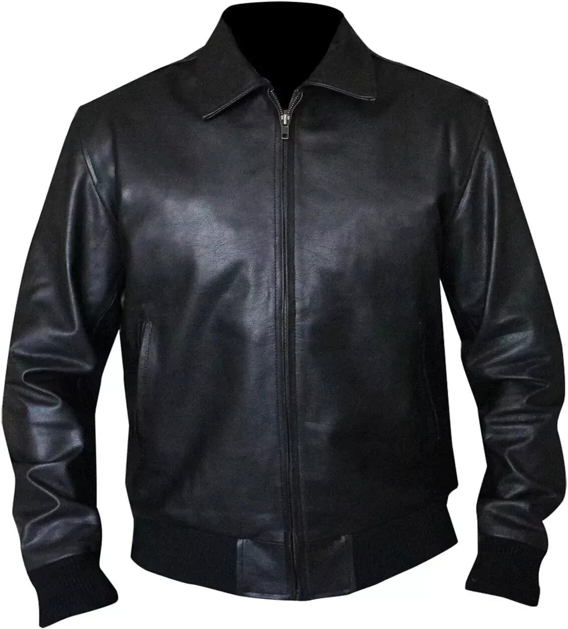 Happy Days Arthur Fonzie Vintage Black Bomber Motorcycle Classic Leather Jacket