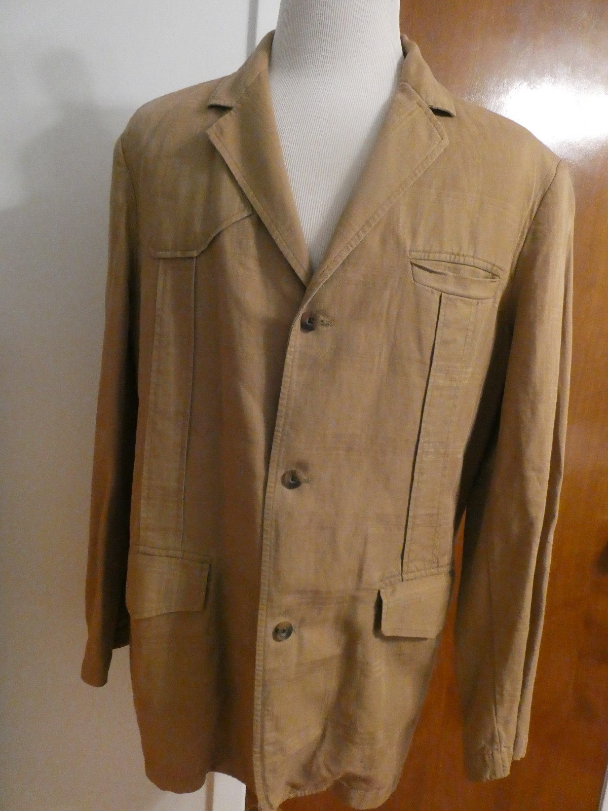 Robert Graham Blazer Men’s Soft 100% Cotton Brown Sport 1 Piece Coat Casual XL