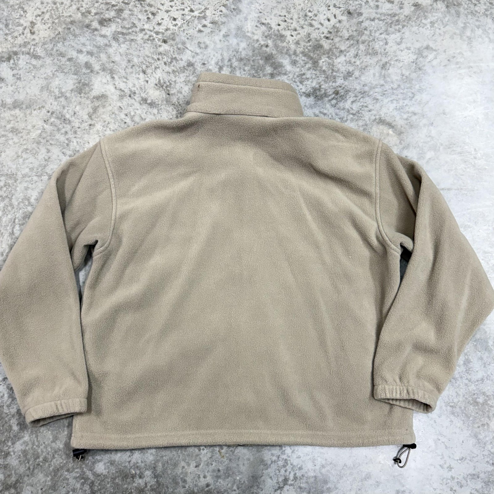 Columbia Jacket Mens XL Beige Fleece Full Zip Lightweight Outdoor Hiking Pockets