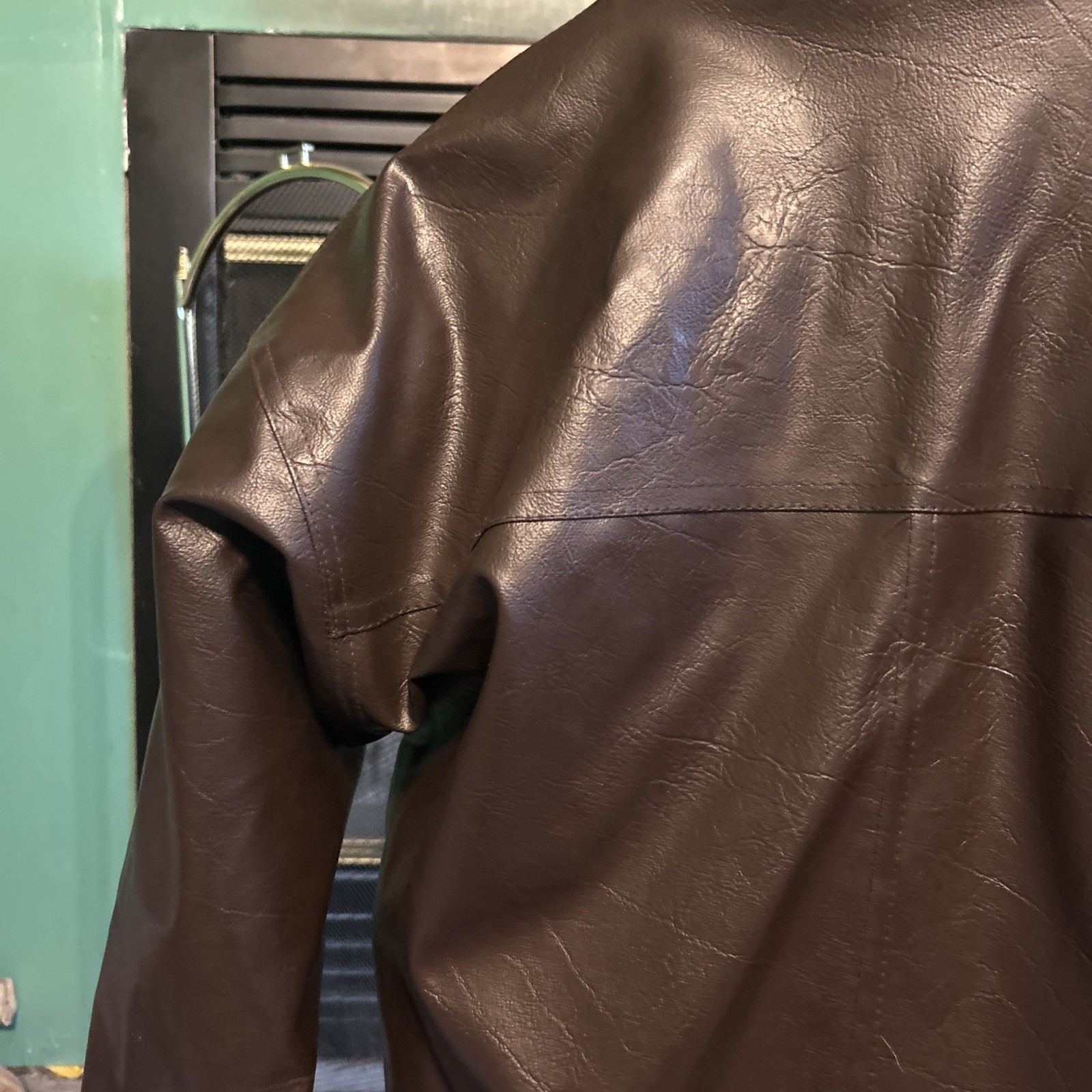 Leather Jacket; genuine leather Bomber jacket; men’s S; 40 In Chest