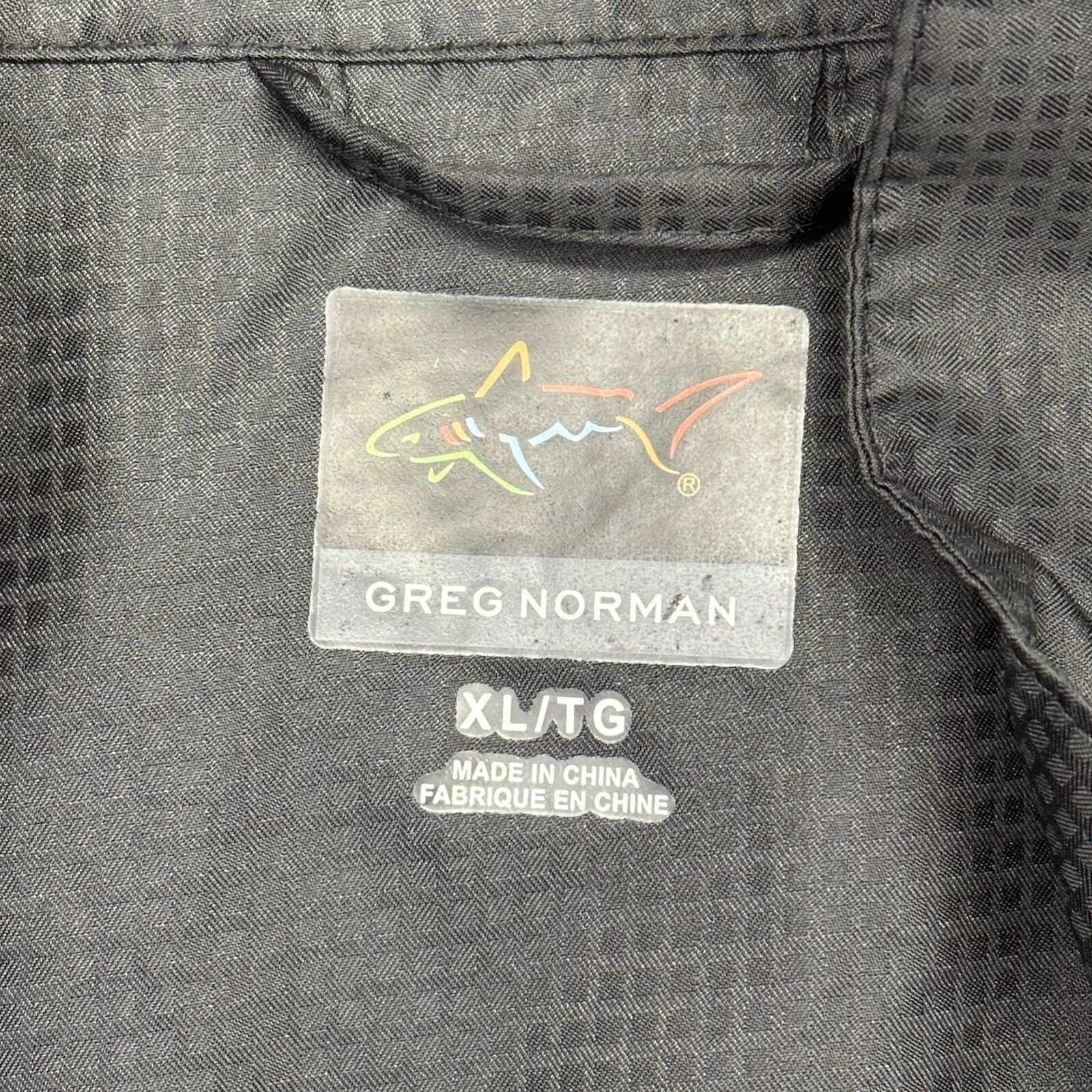 Greg Norman Golf Windbreaker Mens Large TL102323 Black Short Sleeve Quarter Zip