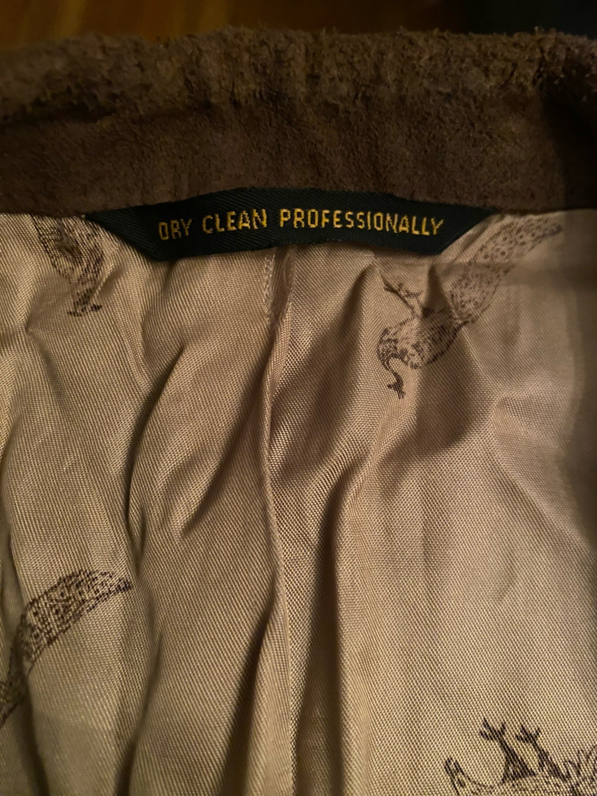 Perlis New Orleans Mens Brown Jacket Professional Clean Only Vintage 60s-70s
