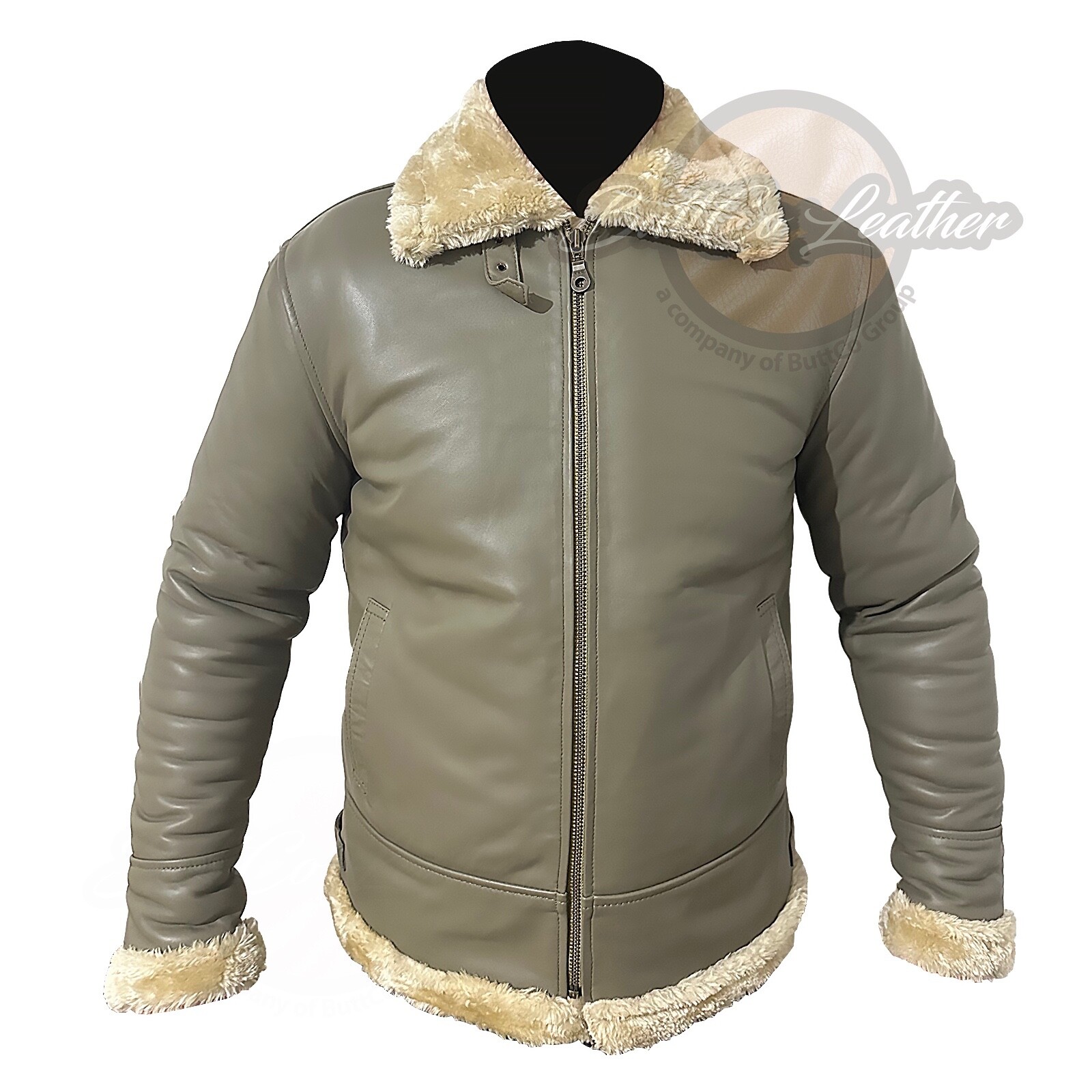 MENS RAF B3 REAL LEATHER JACKET BOMBER FLYING AVIATOR SHEARLING JACKET UK SELLER