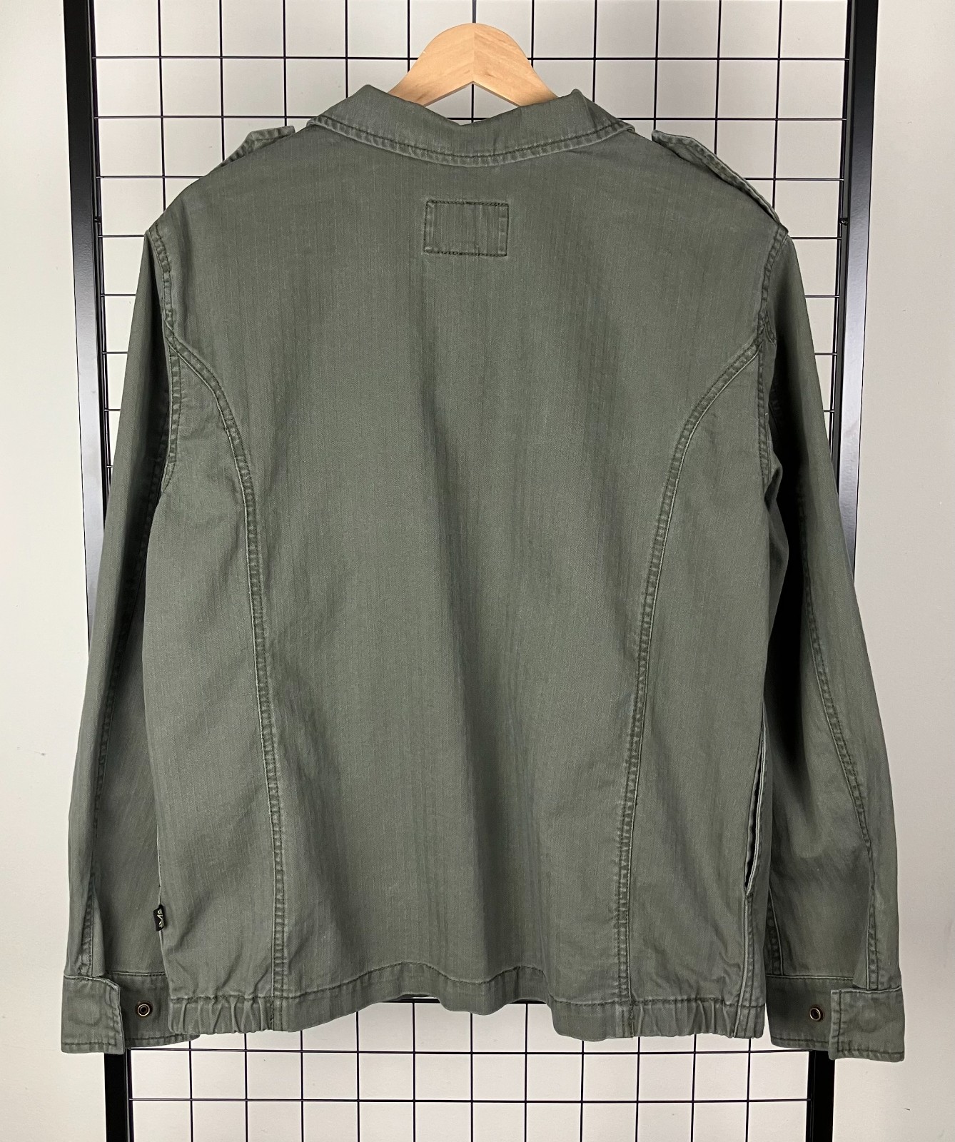 Alpha Industries Military Field Utility Jacket Herringbone Olive Green Size S
