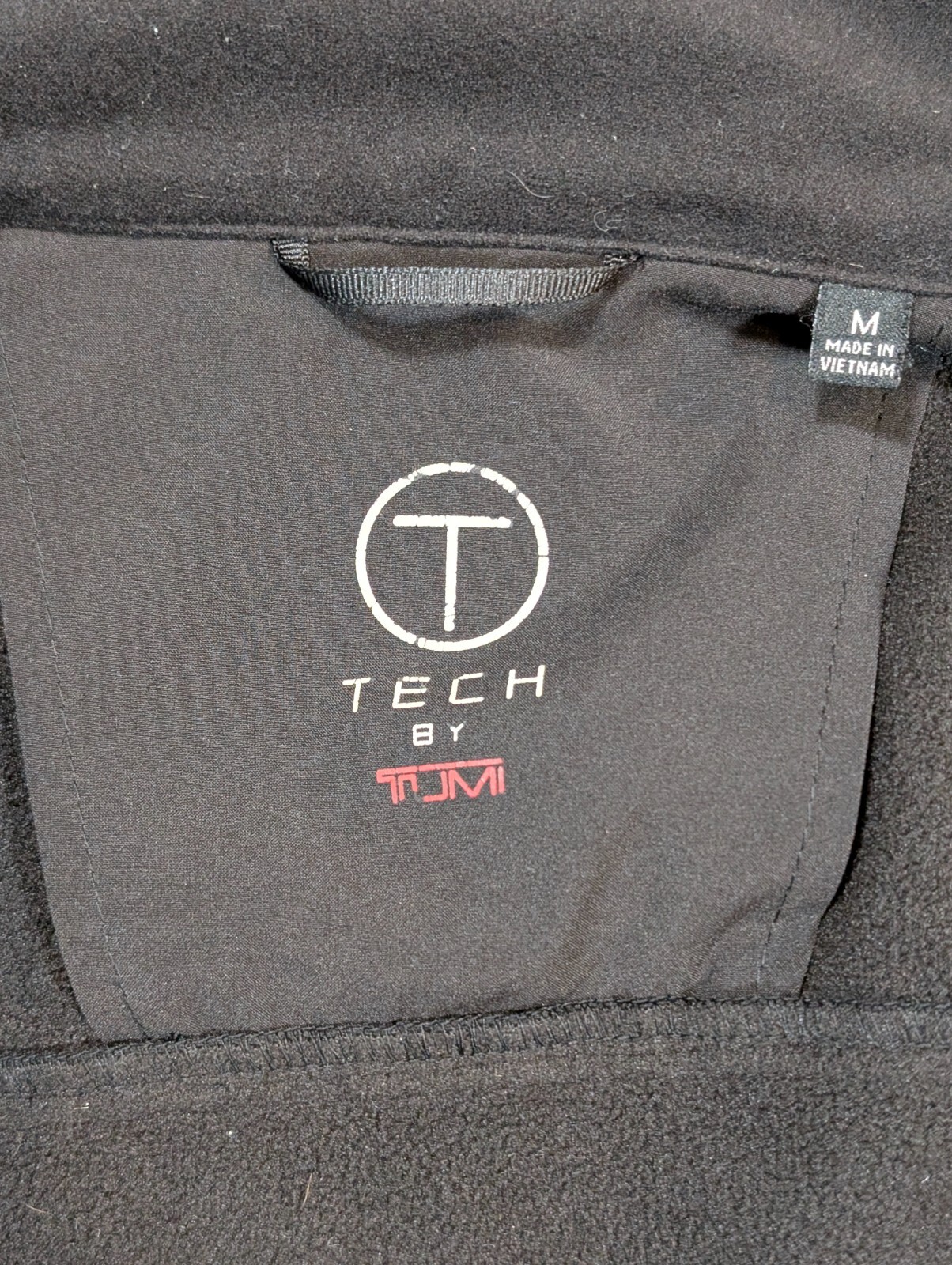 Tech By Tumi Jacket Men’s Medium Soft Shell Fleece Lined Full Zip Classic Gray