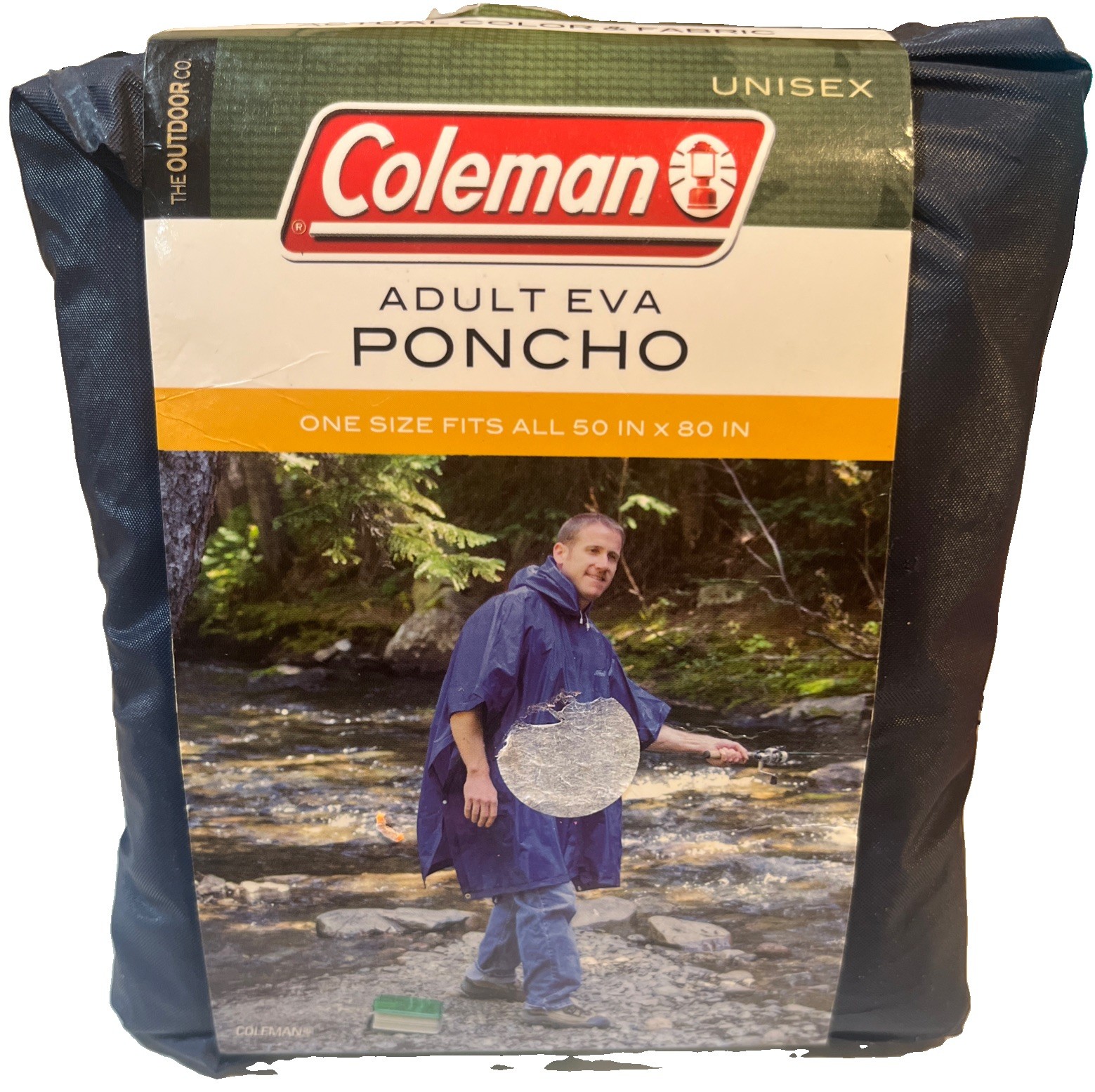 COLEMAN WATERPROOF, PVC FREE, EVA PONCHO, ADULT Sz 50 X 80 – BRAND NEW! Fishing