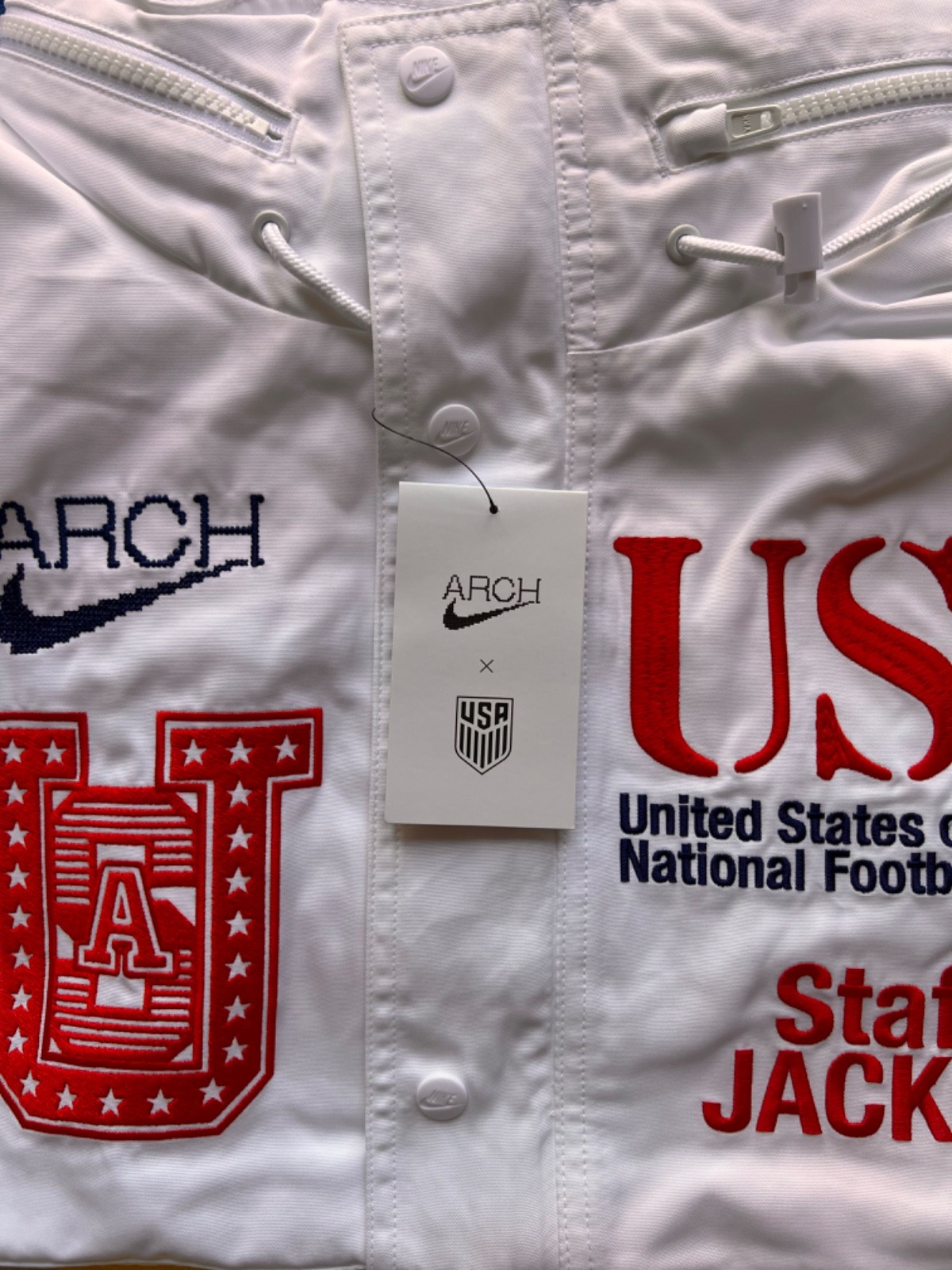 M Nike ARCH Virgil Abloh Archive V.A.A. USMNT Staff Jacket USA states America of