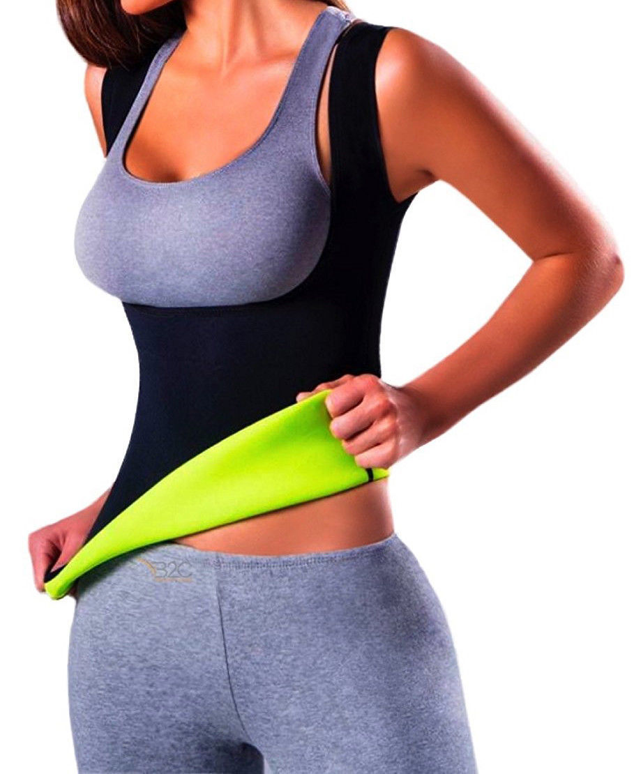 Mens Weight Loss Waist Trainer Vest Sauna Sweat Body Shaper Slimming Trimmer US