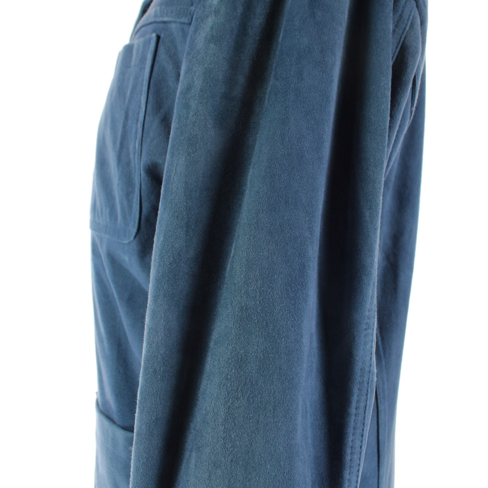 Ravazzolo NWD Soft Leather Jacket / Overshirt Size 50 (40 US) In Blue