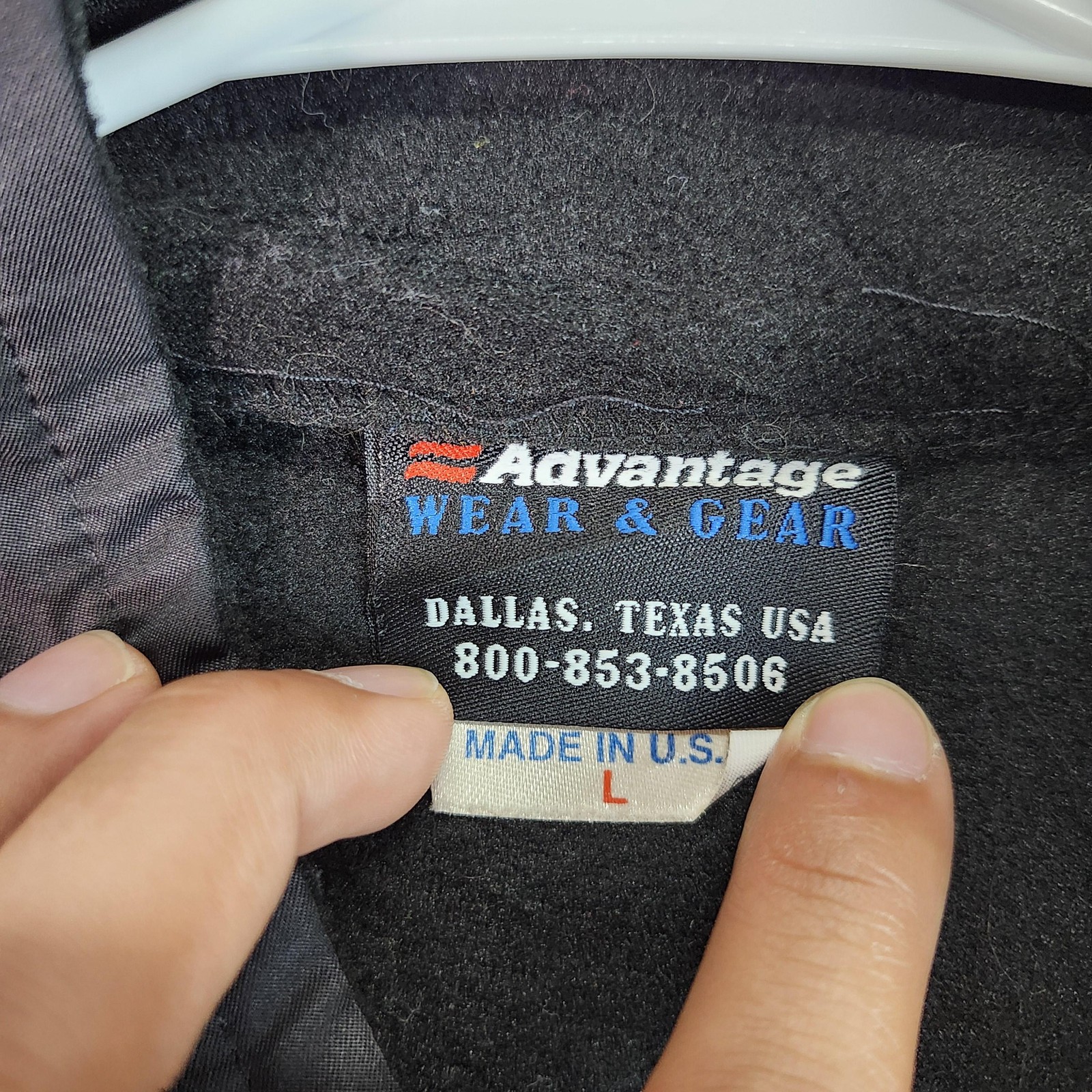 Advantage Wear & Gear Jacket Mens Large Black Full Zip Made In USA Workwear