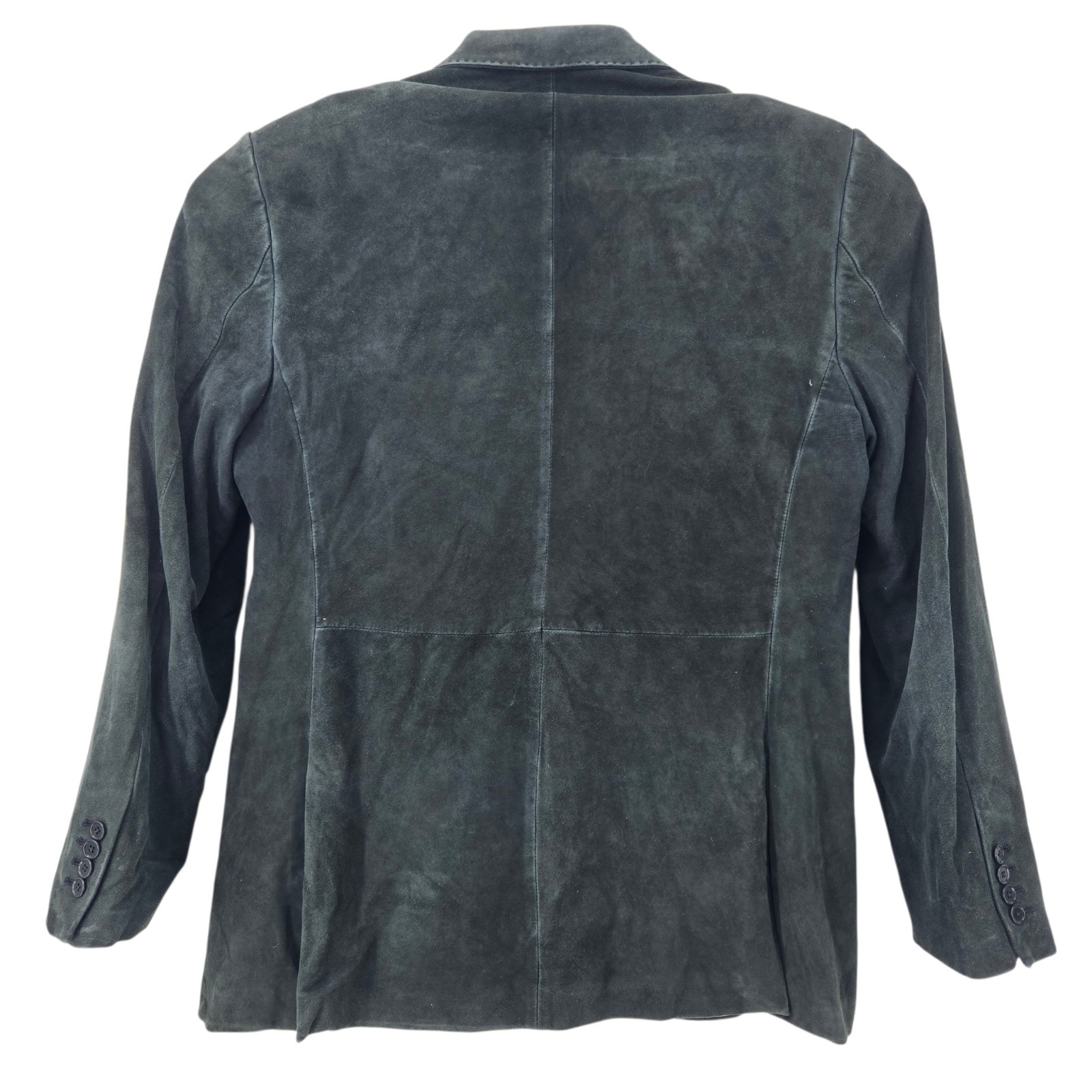 John Varvatos Blazer Jacket Coat Mens 54L Goat Suede Leather Italy 2 Button Gray