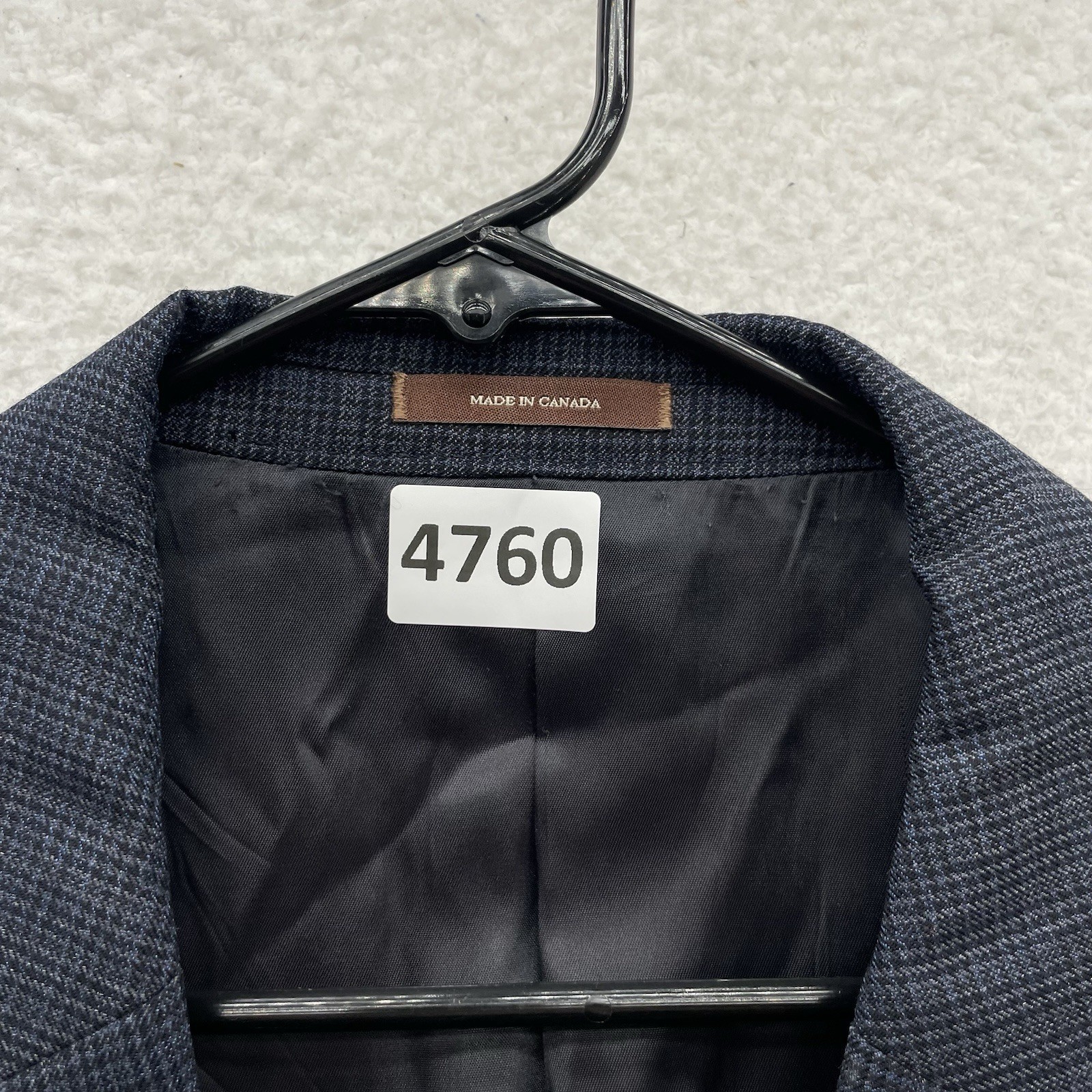 Peter Millar Blazer Mens 46R Wool Navy Blue Houndstooth Check Double Vent Canada