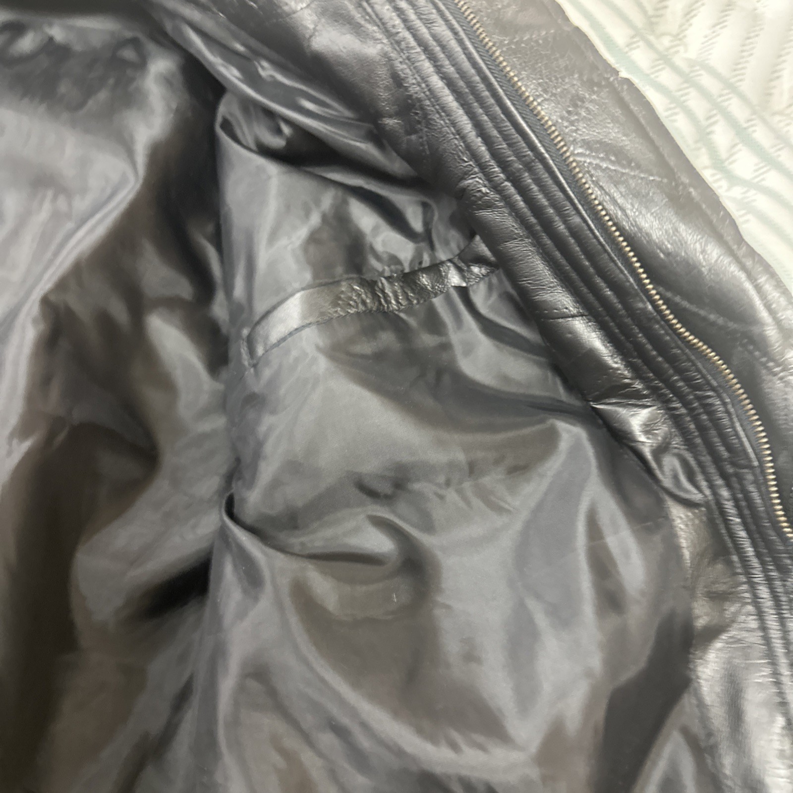 United States Navy Military Leather Jacket Size Large