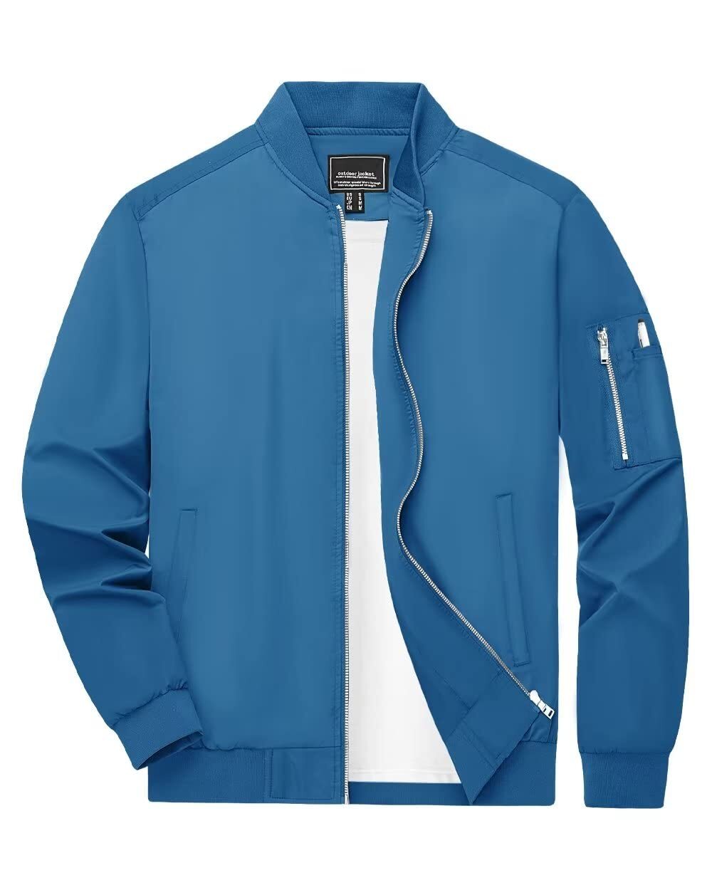 Men’s Bomber Jackets Lightweight Water Resistant Full Zipper Casual Windbreaker