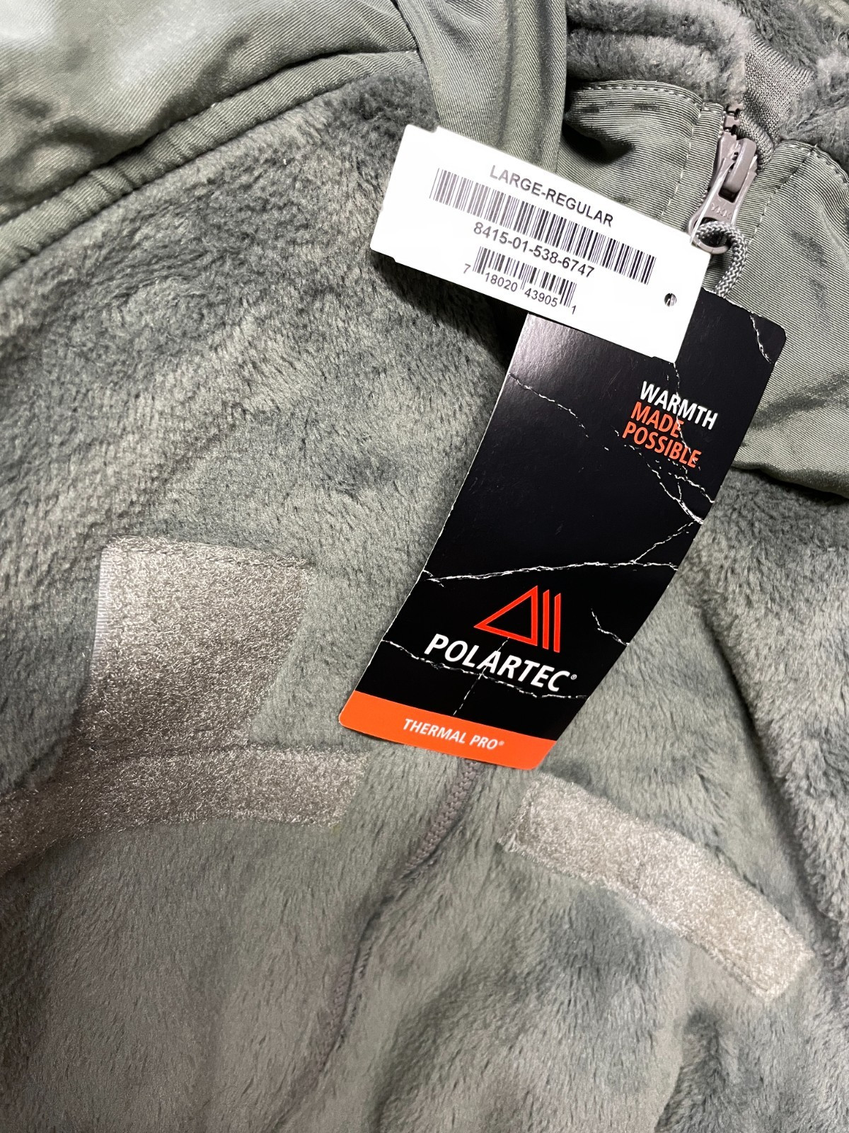 US Army Gen III Polartec 100 Cold Weather Fleece Jacket FOLIAGE LARGE / REG NWT
