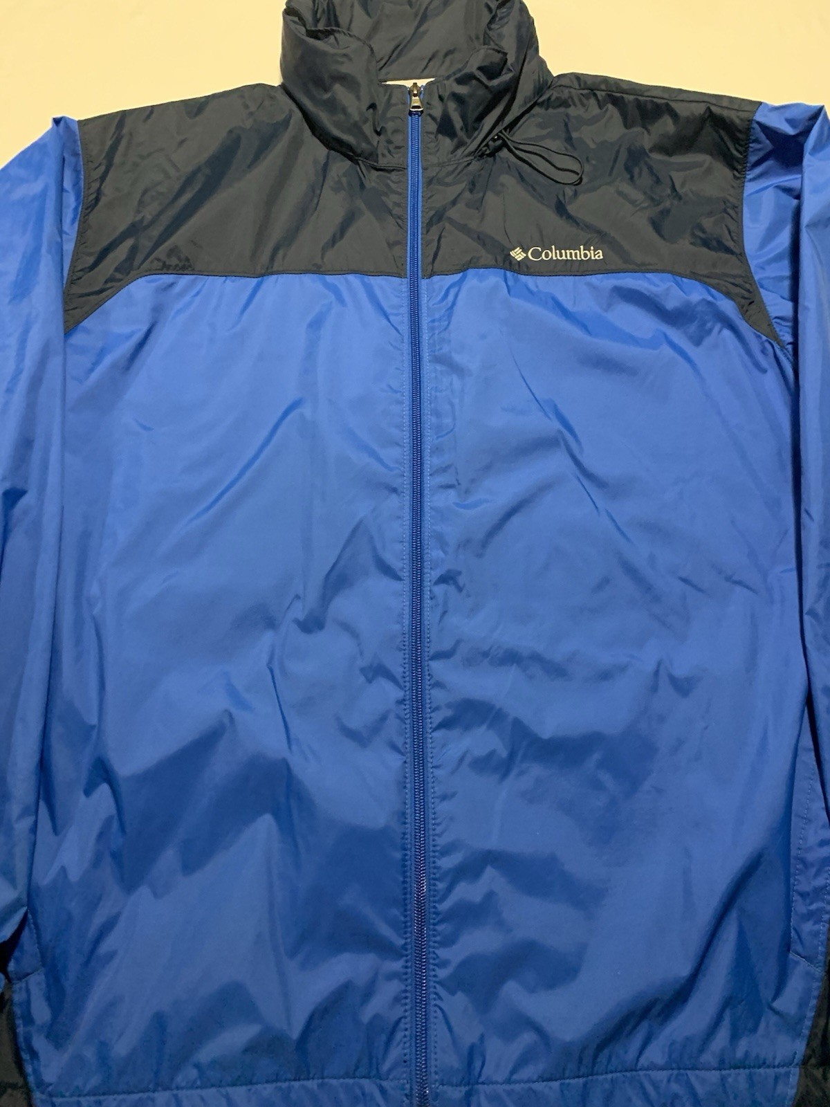 Columbia Men’s Windbreaker Rain Jacket Size XL Nylon Blue