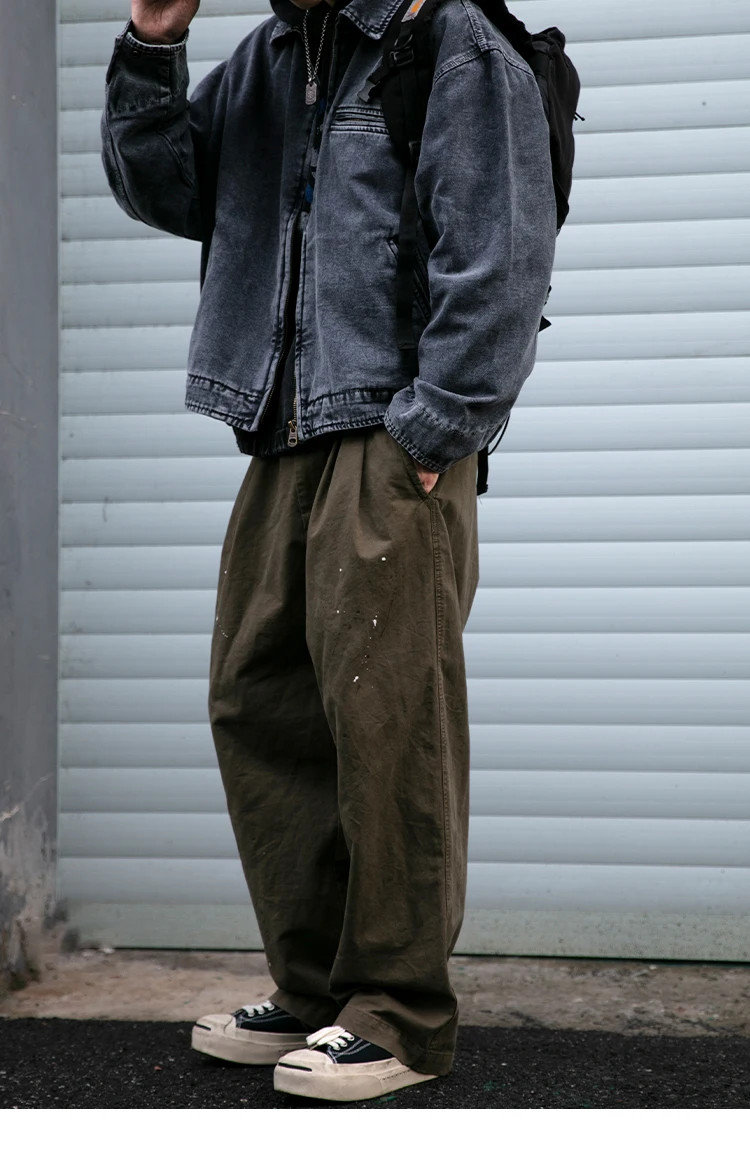 Japanese Vintage High Quality Cargo Jacket Mens Clothing Outdoor Casual Jacket