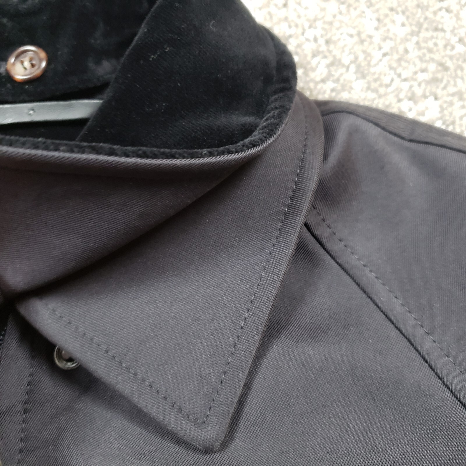 Valstar Milano Coat Mens size 46 Black Suede Vintage Classic Long Jacket