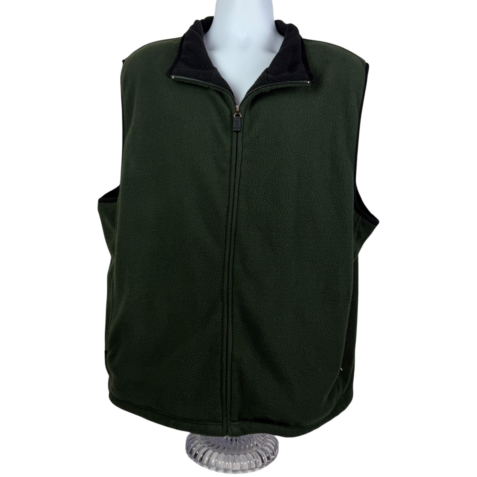 Winners Men’s XXL Fleece Vest Forest Green Full Zip Competition Grade Sportgear