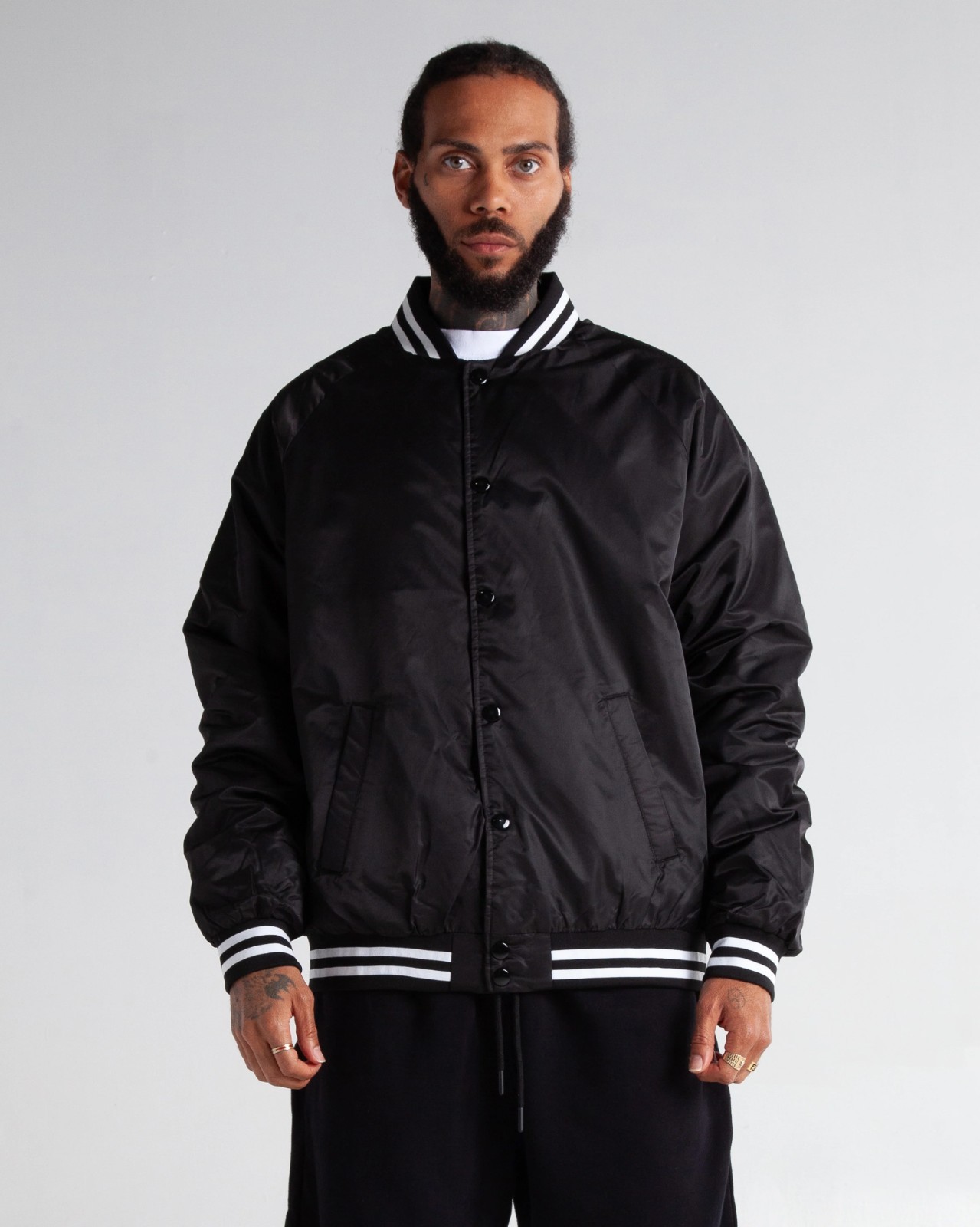 SHAKA WEAR WATER-RESISTANT VARSITY BASEBALL BOMBER JACKET(S-3XL)