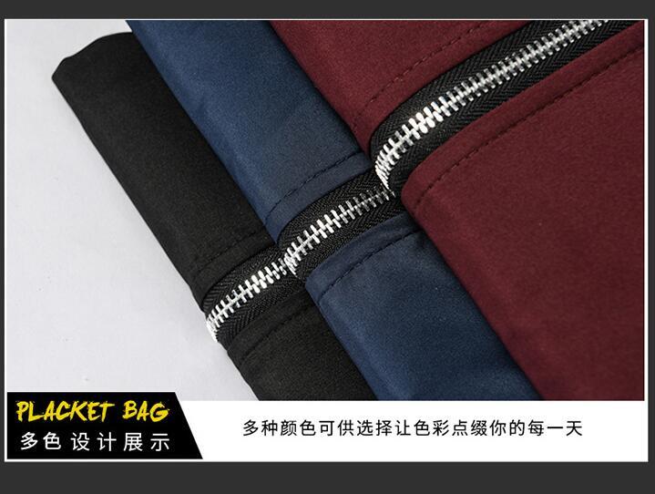 New Spring/ Fall Men’s Zipper Jacket Casual Round Neck Coat Side Pocket Outwear