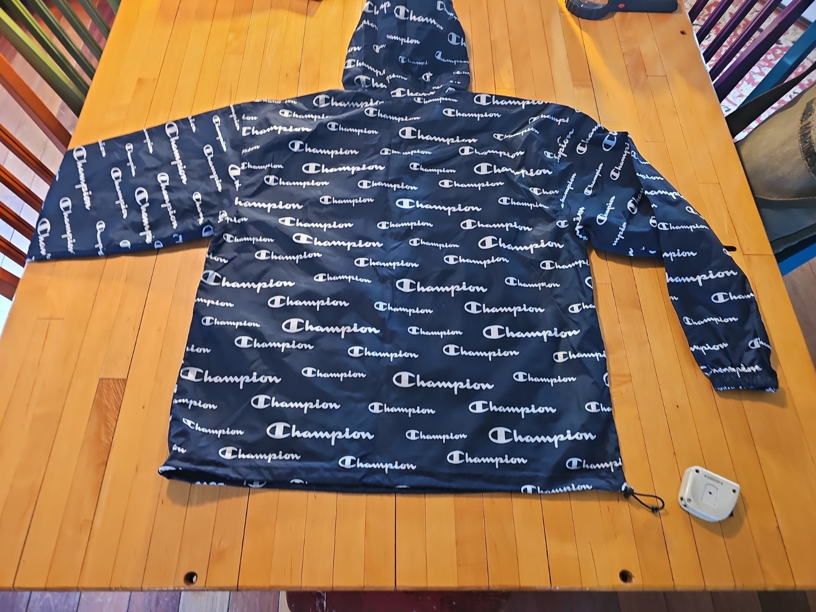 Champion Men’s Packable 1/2 Zip Pull Over Stadium Jacket Sz XL Navy , White Nwot