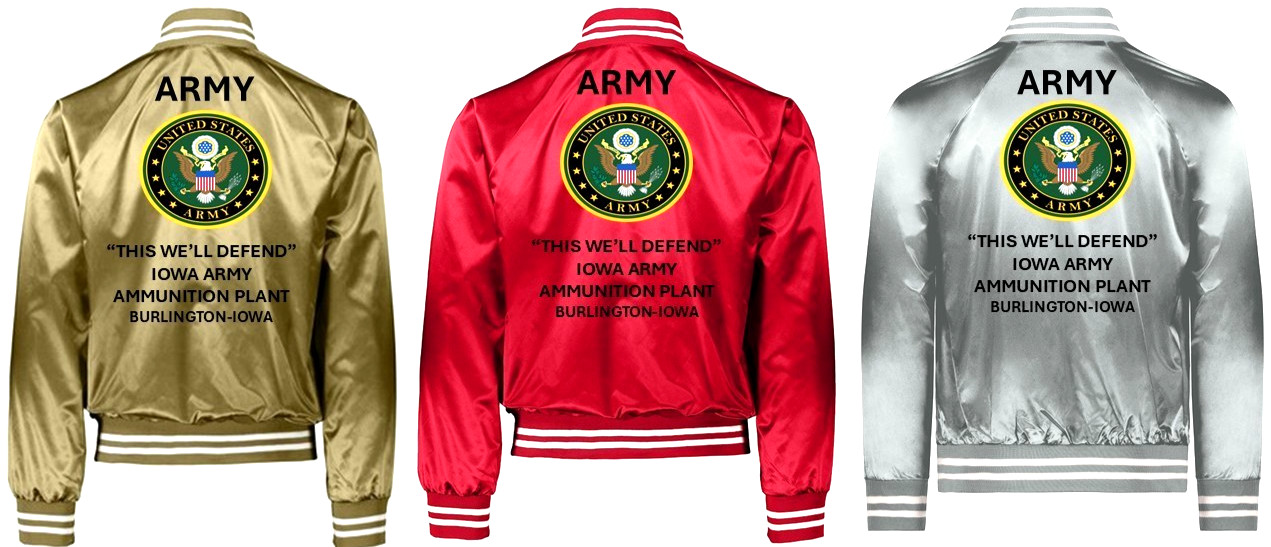 ARMY* US ARMY COMBINED ARMS*FORT LEAVENWORTH *SATIN JACKET*ARMY OFFICIAL LICENSE
