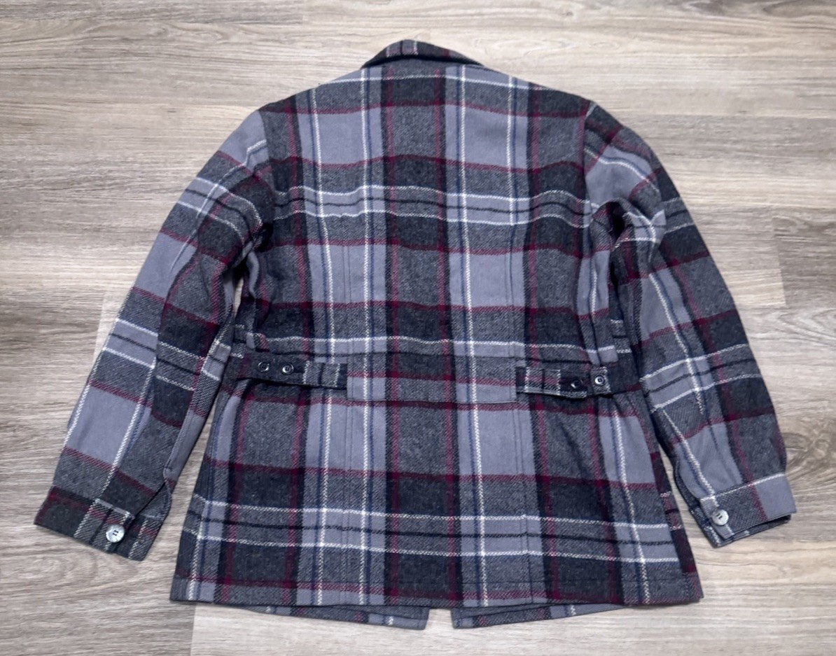Vintage Original Swanndri Wool Check Jacket Made In New Zealand MEDIUM Bushcraft