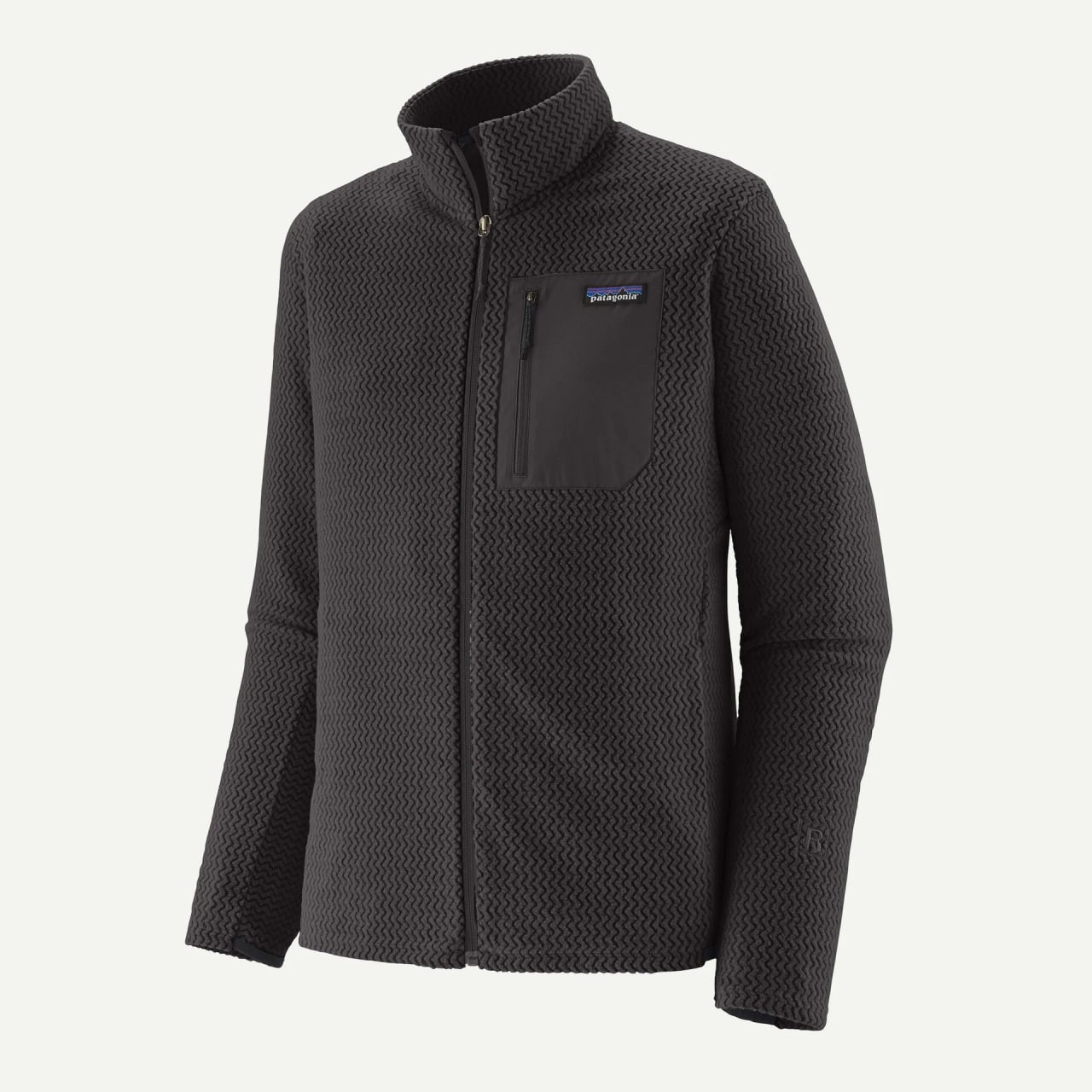 Patagonia R1 Air Fleece Jacket Mens Full Zip Lightweight Coal Orange 40275