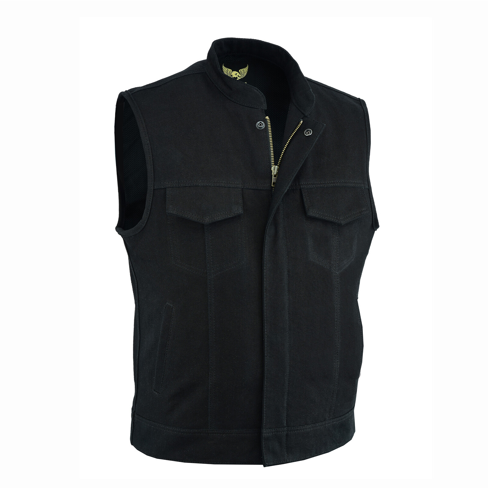 Men’s Jeans Waistcoats SOA Biker Denim Vest Slim Fit Retro Sleeveless Waistcoat