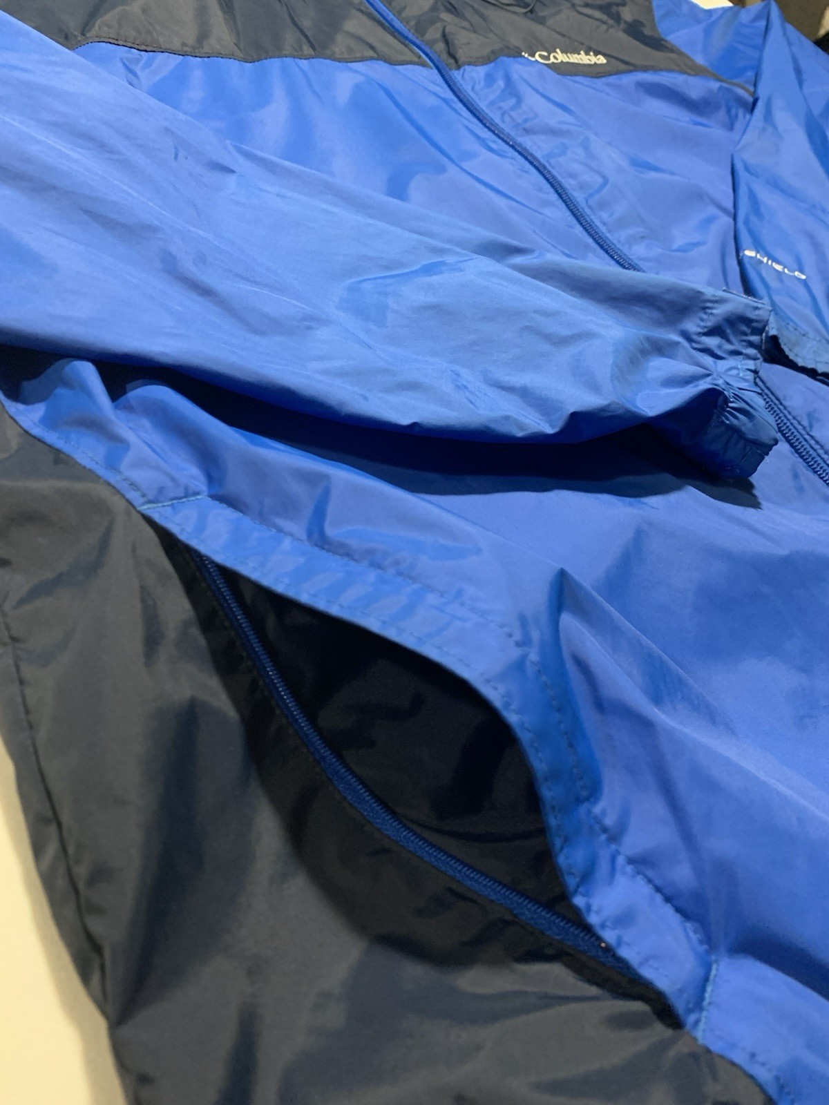 Columbia Men’s Windbreaker Rain Jacket Size XL Nylon Blue