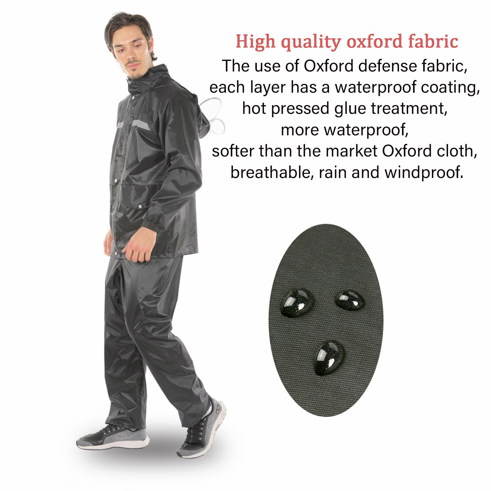 Raincoat Rain Suits Jacket Pants Waterproof Heavy Duty Fishing Women Mens Gear