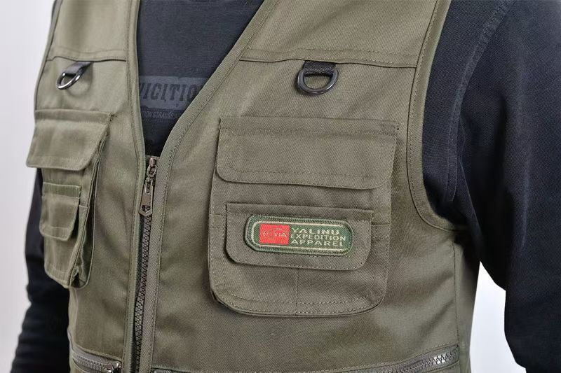Mens Cargo Multi Pocket Utility Vest Fishing Hiking Camping Gilet Waistcoat Tops