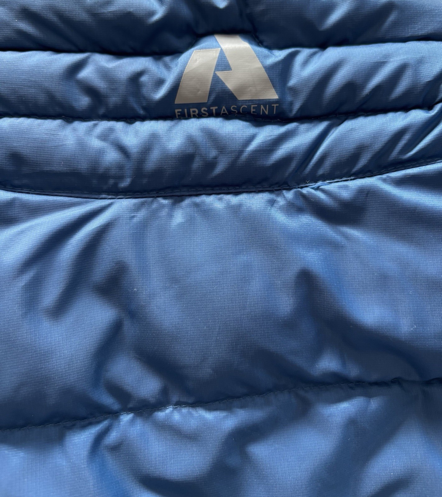 Eddie Bauer StormDown 800 Vest Mens L Blue Quilted Puffer Pockets