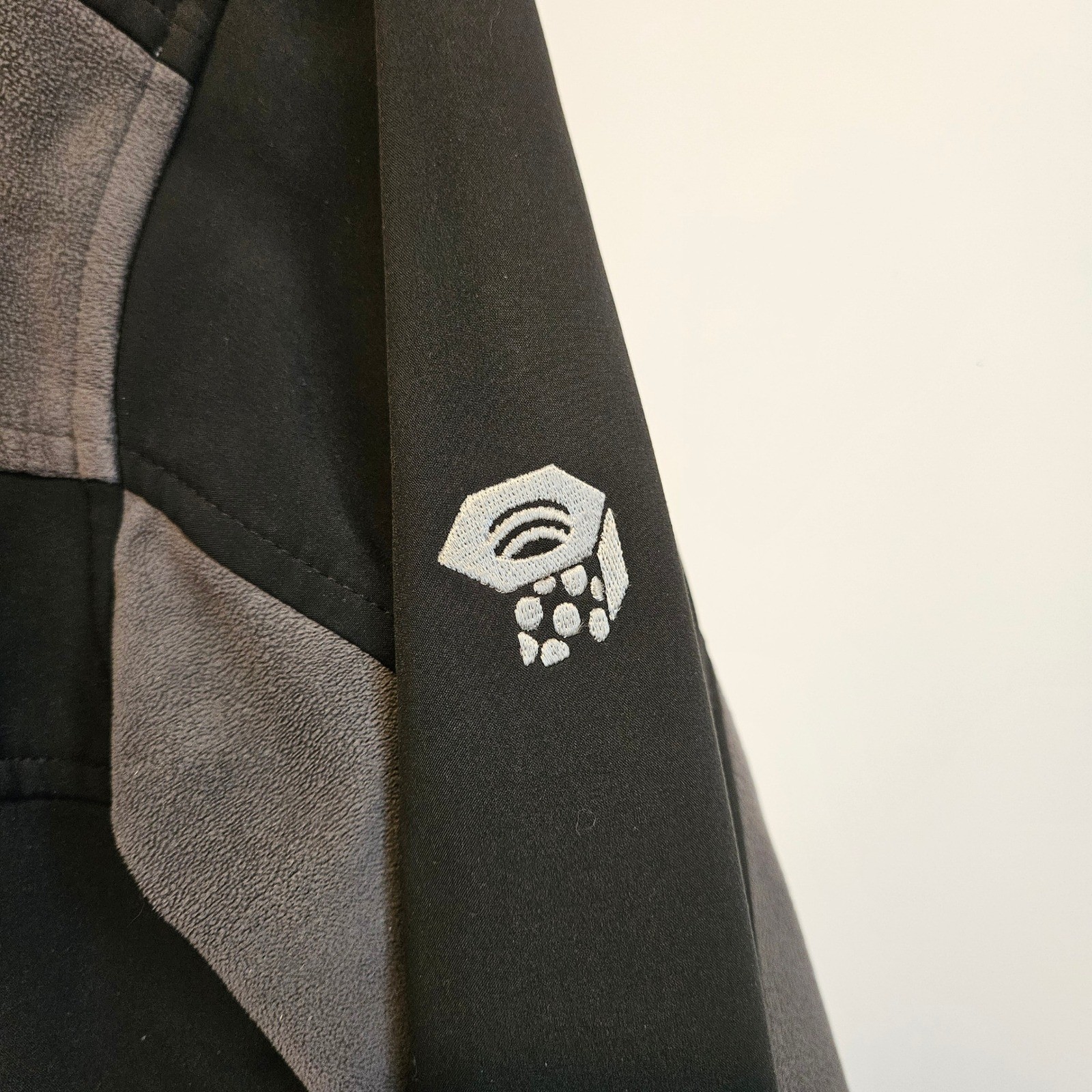 Mountain Hardwear AirShield Fleece Softshell Jacket Gray Black Mens Large L