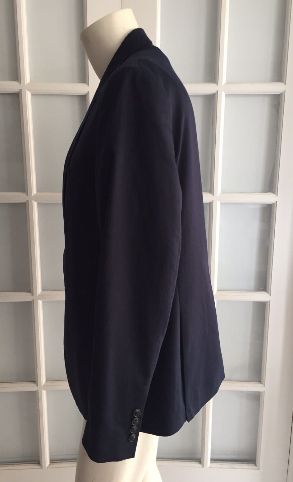 NEW ZARA MAN Navy Blue STRIPED SUIT JACKET BLAZER Long Sleeve Size 36 #B1211