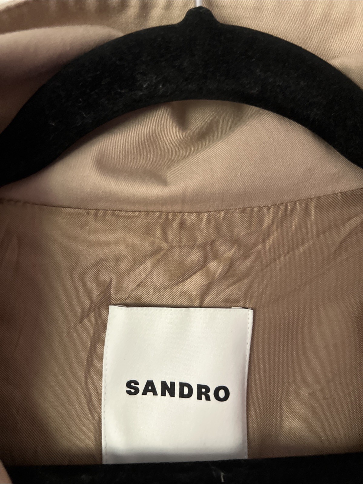 Sandro Men’s Zip-up Jacket in Khaki Size Small S Cotton Blend Modern Luxury
