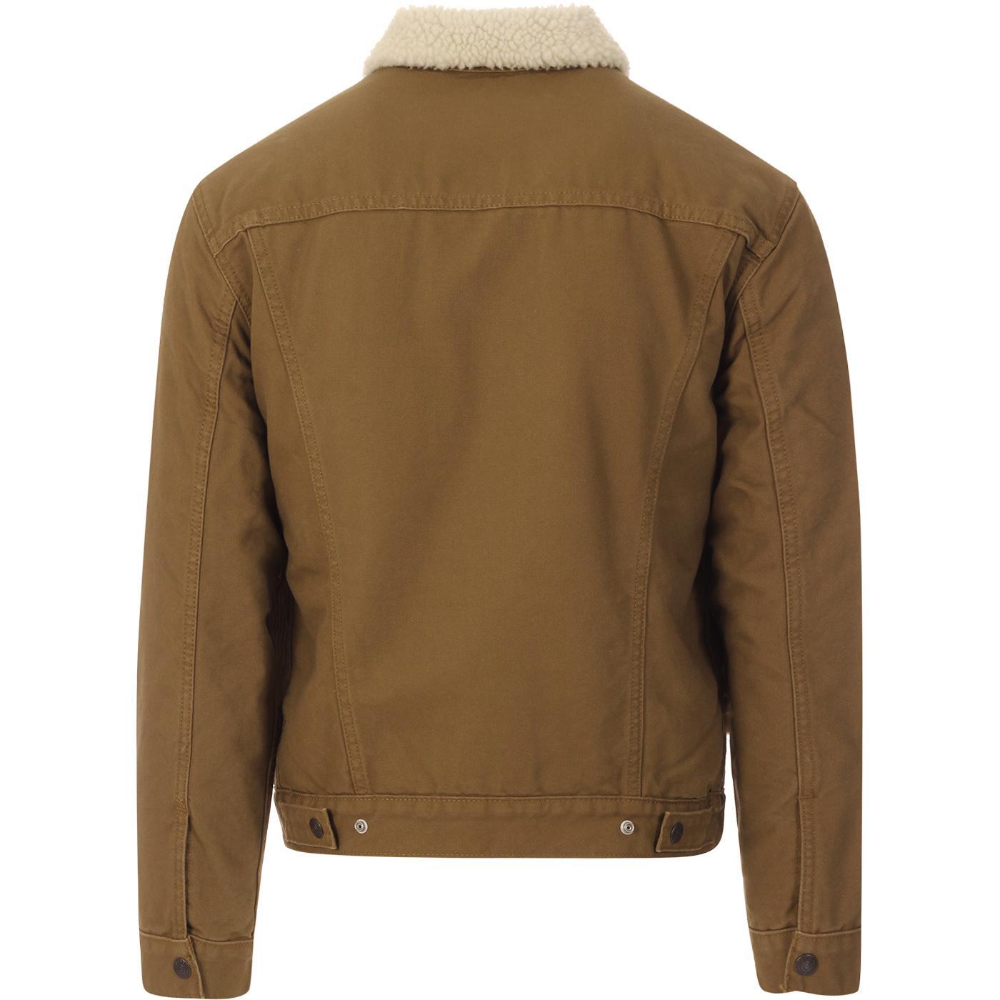 Levi’s Men’s Big & Tall Sherpa Trucker Jacket Cougar Canvas 588970004