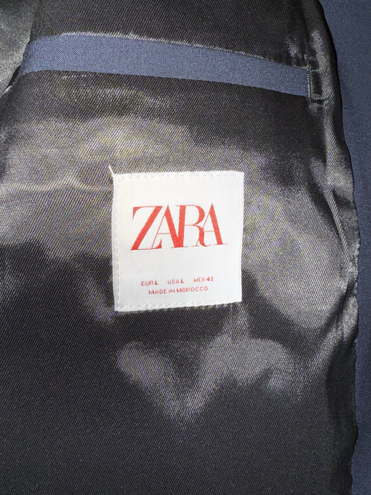 ZARA Men’s Navy Slim 1-Piece Suit Viscose Twill 3-Button Lined