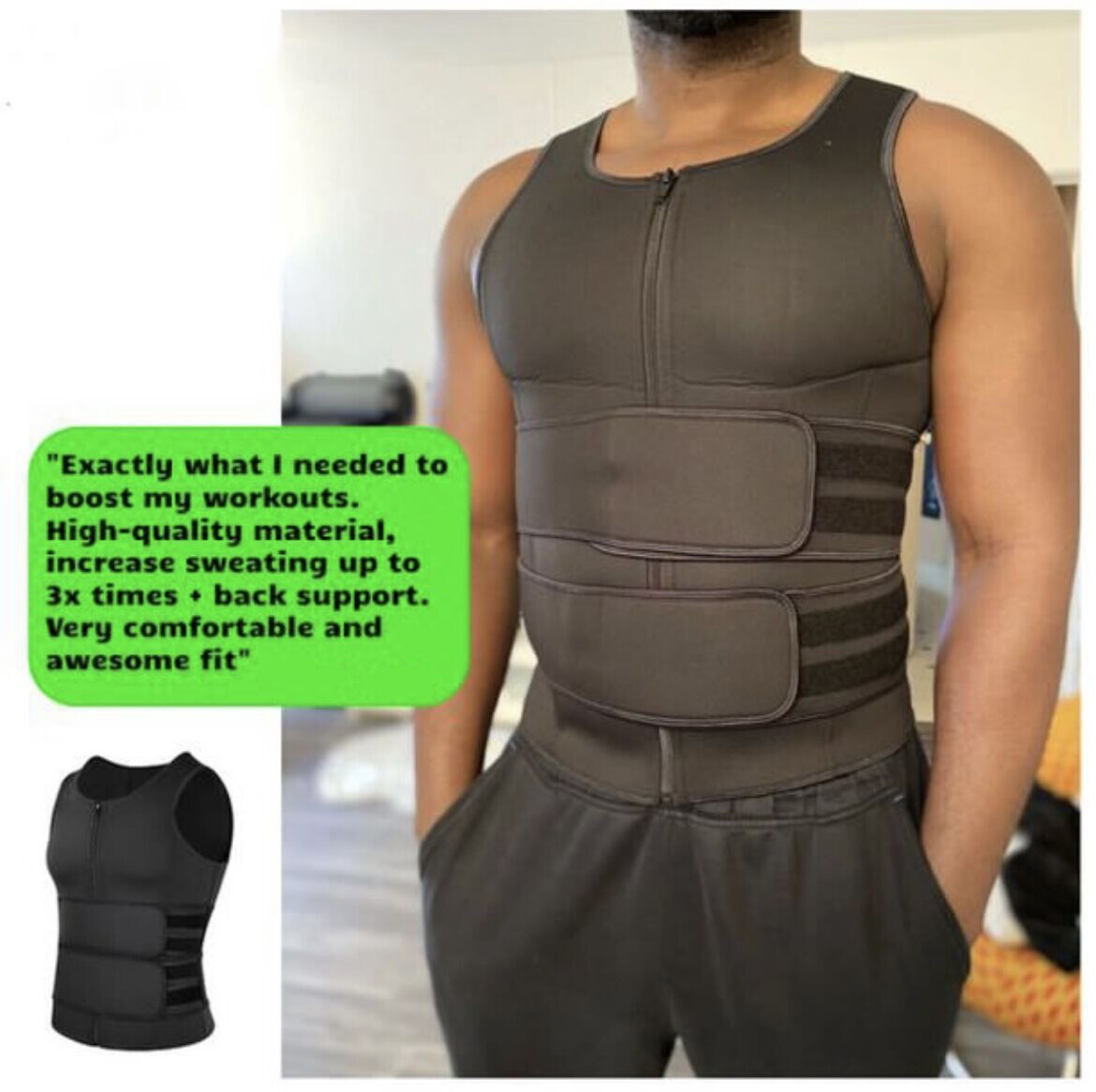 FAJAS PARA HOMBRES FAJA REDUCTORA DE HOMBRE MEN BODY SHAPER SWEAT CONTROL TANK