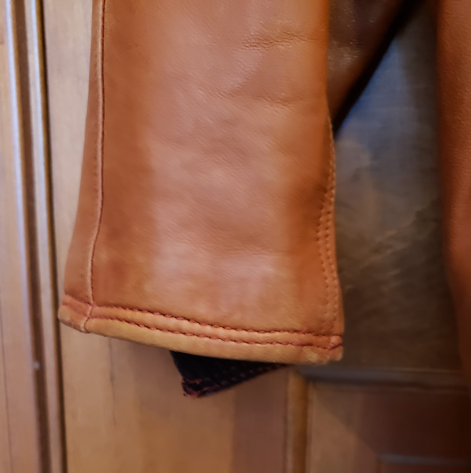 Vintage Marc Buchanan Pelle Pelle Tan Soft Leather Jacket Trench Coat, Size 40